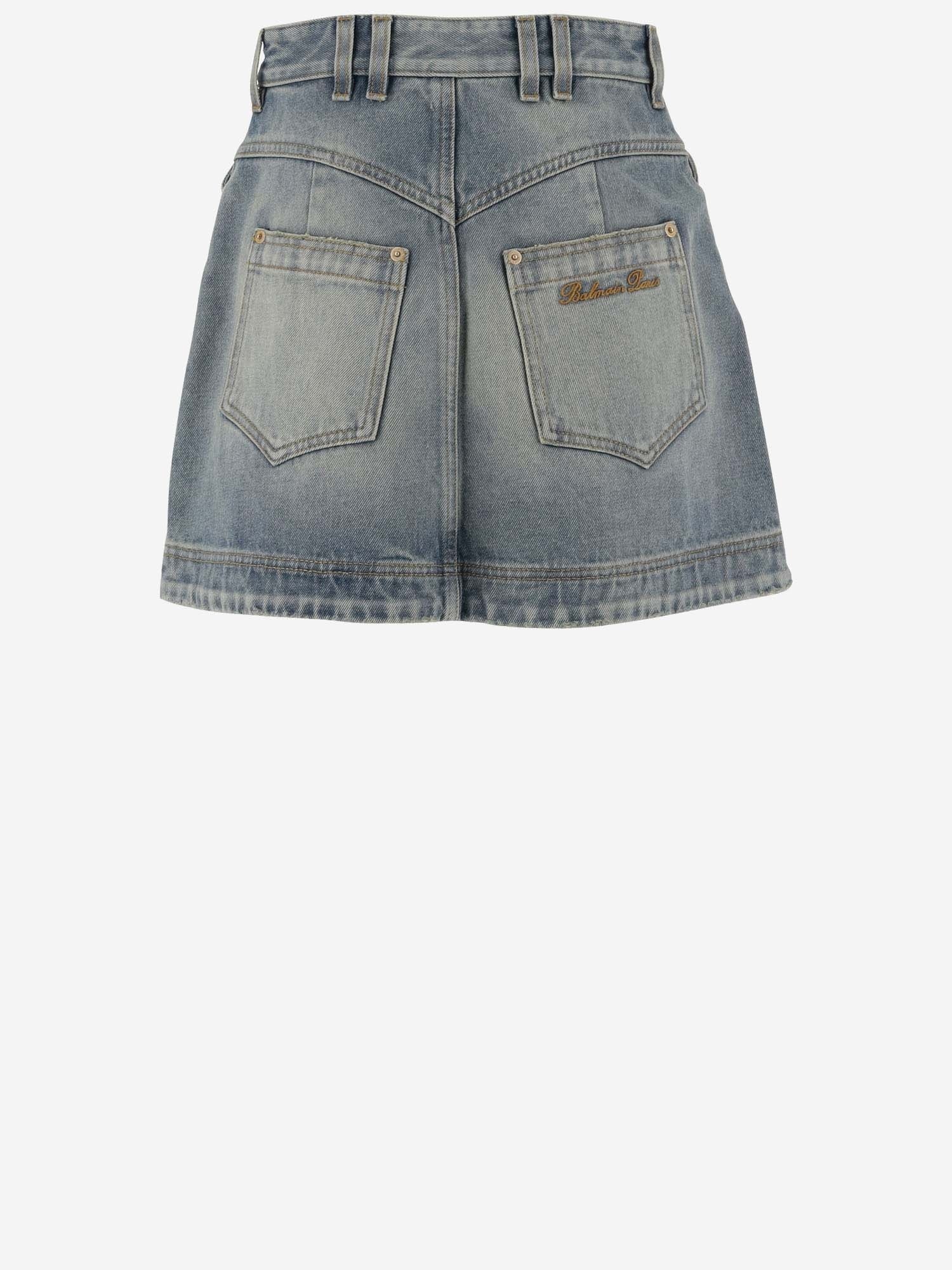 Balmain Denim Mini Skirt - 2