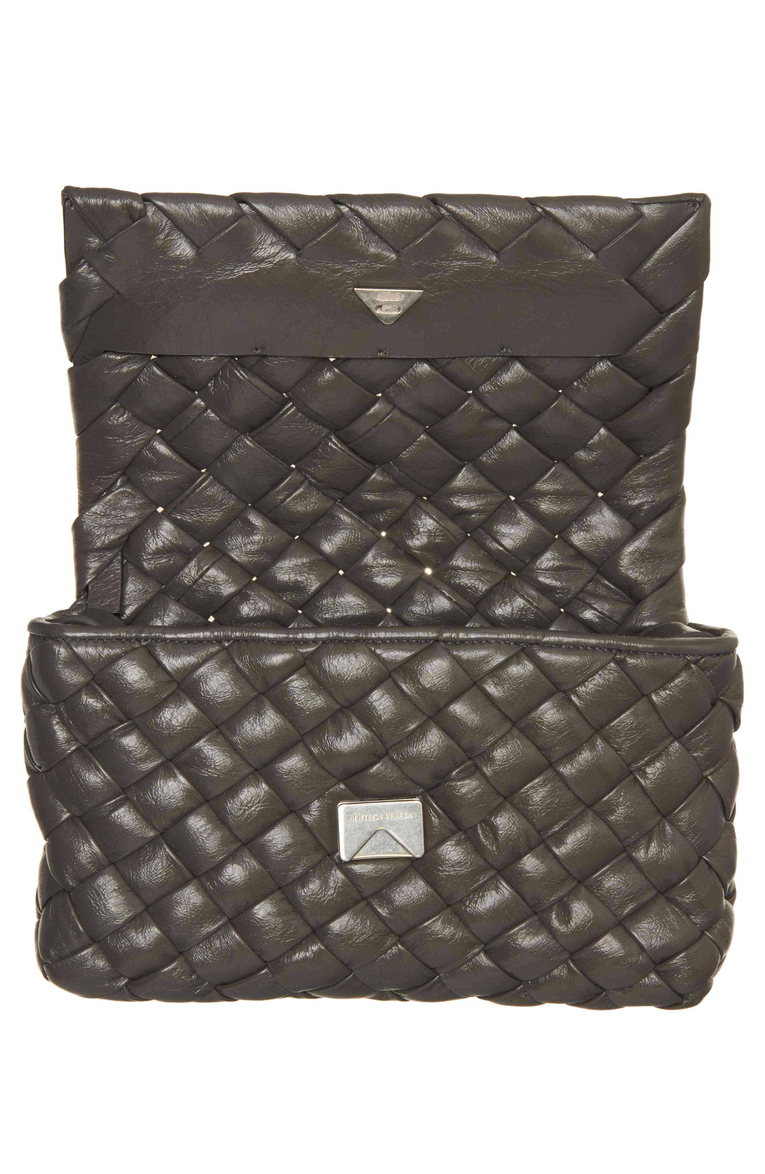 Bottega Veneta Small Rumple Intreccio 2.0 Leather Messenger Bag in Light Graphite/Silver at Nordstro - 4