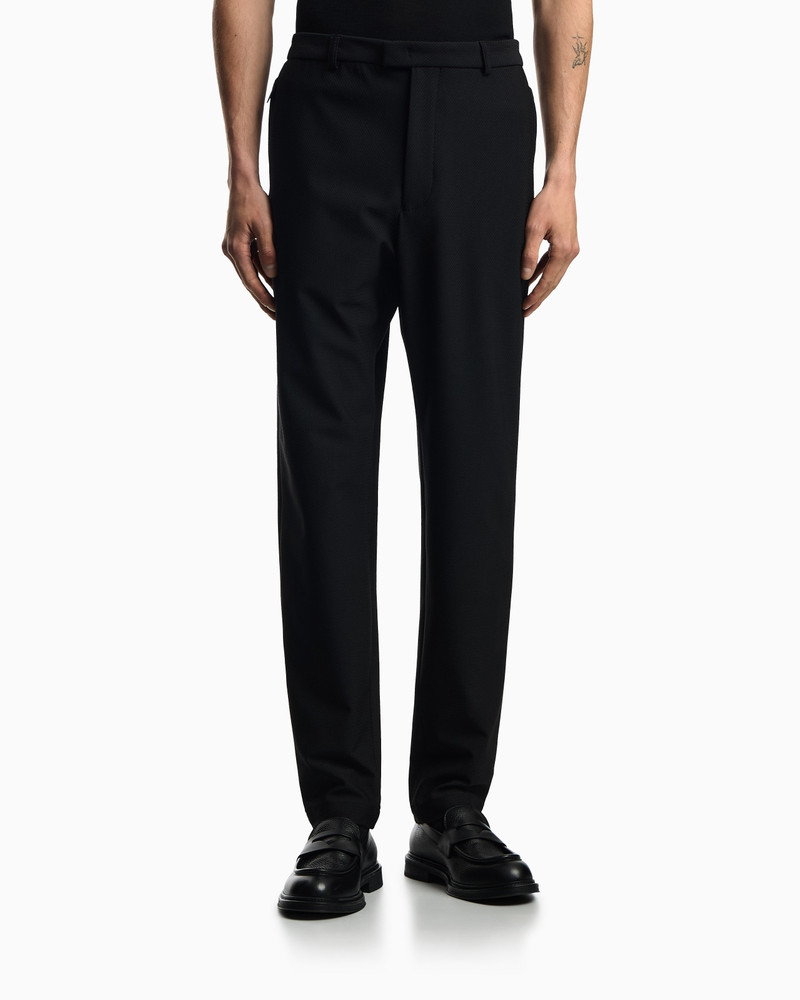 EMPORIO ARMANI TECHNICAL JERSEY TROUSERS WITH 3D-EFFECT MICRO TEXTURE outlook
