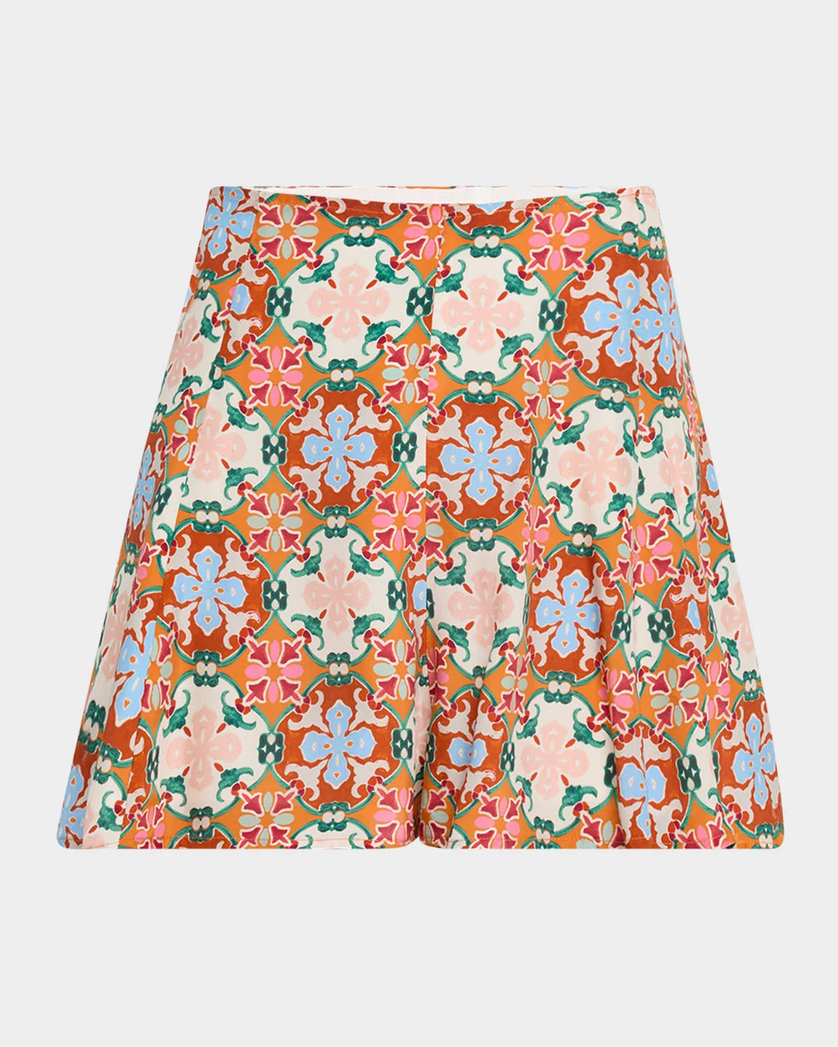 Miles Mosaic-Print Viscose Shorts - 1