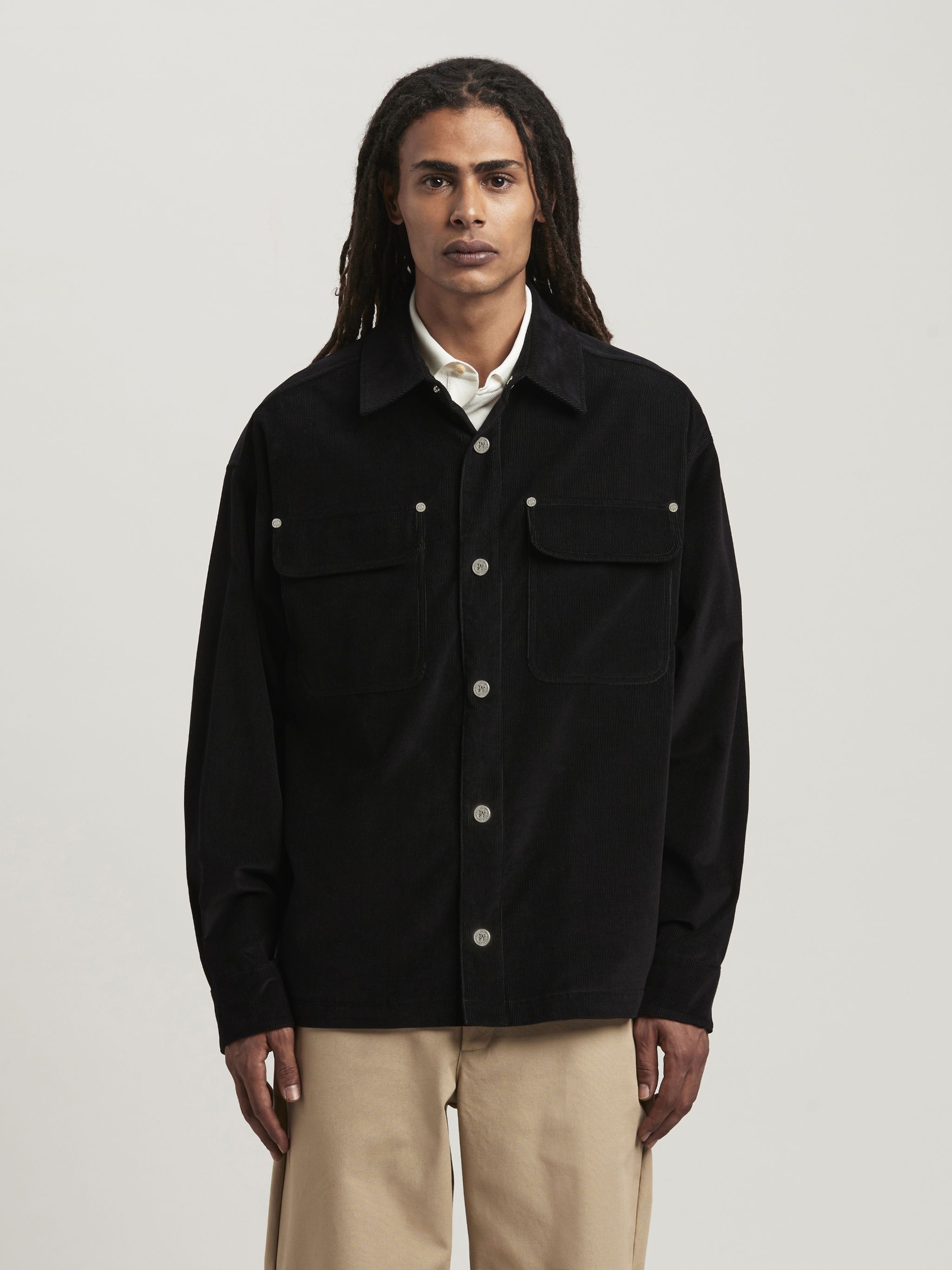 Velvet Overshirt With Logo - 3