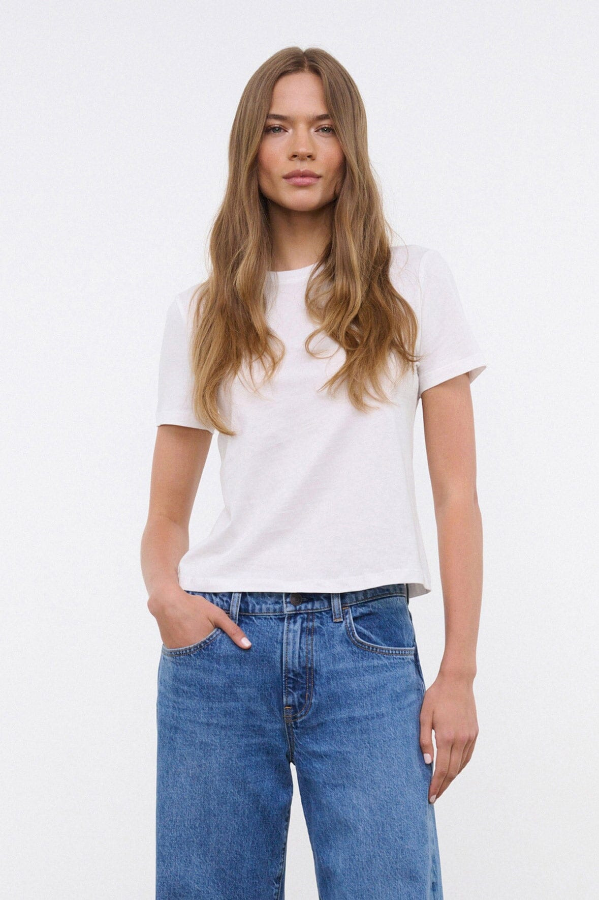 CREW NECK T SHIRT | WHITE - 2