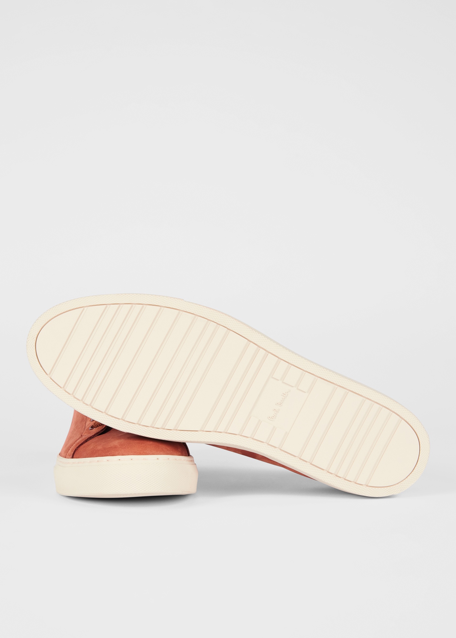 Tan Nubuck Leather 'Beck' Trainers 'Signature Stripe' Heel Panels - 2