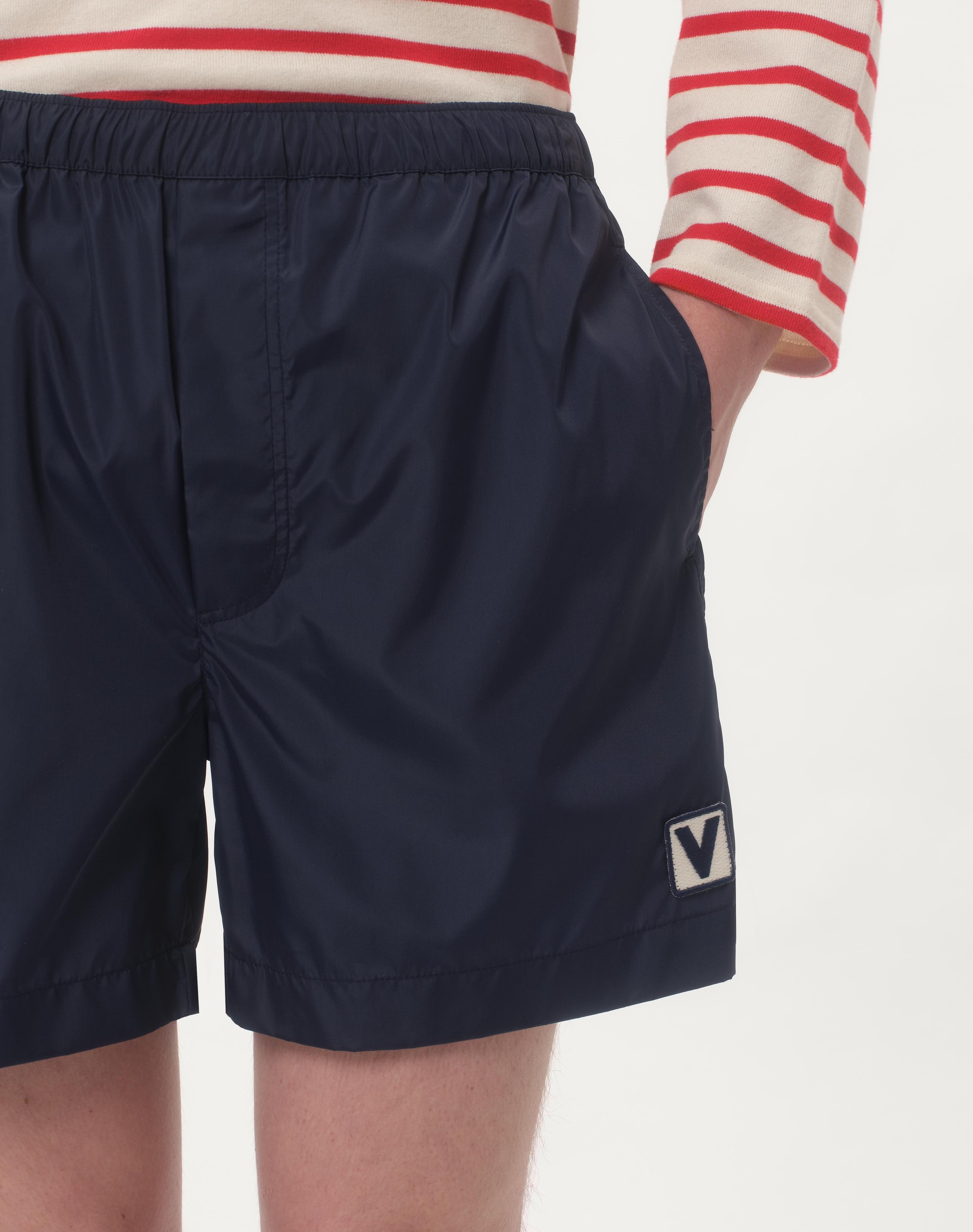 NYLON SWIMSUIT WITH CHEZ VALENTINO PATCH - 3