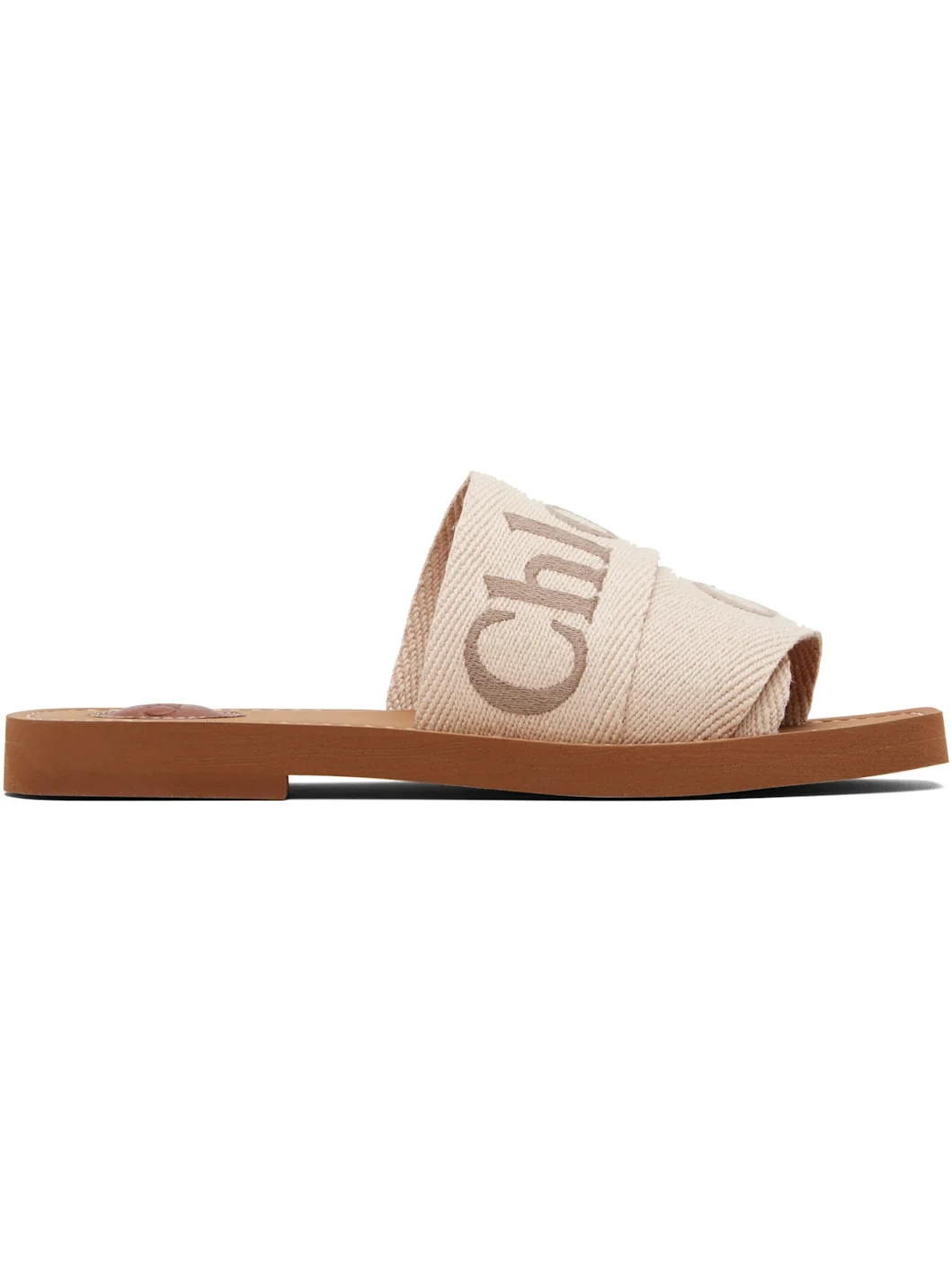 Beige & Brown Woody Sandals - 1