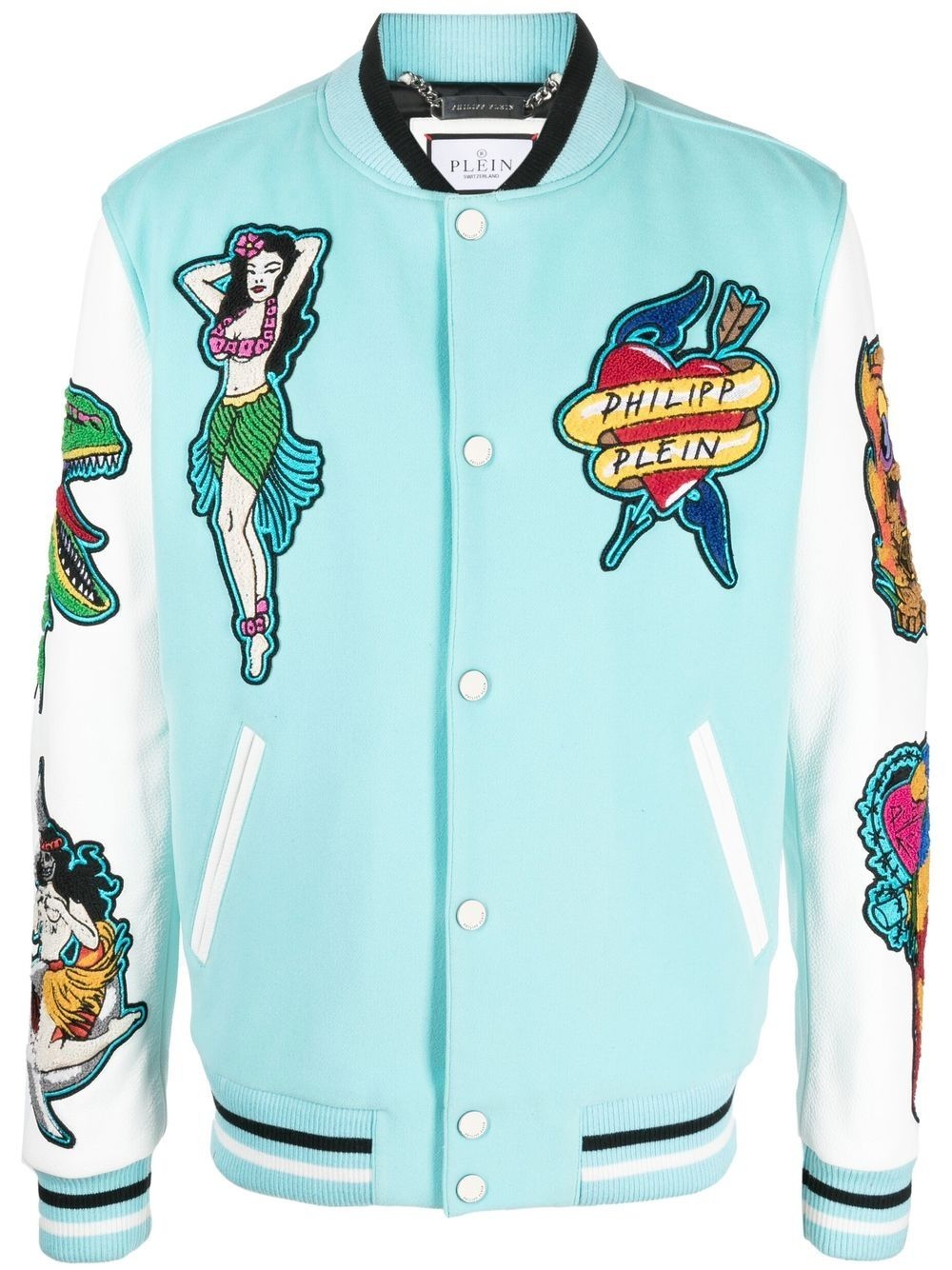 Philipp Plein Hawaii ボンバージャケット PHILIPP PLEIN Hawaii varsity bomber jacket | REVERSIBLE