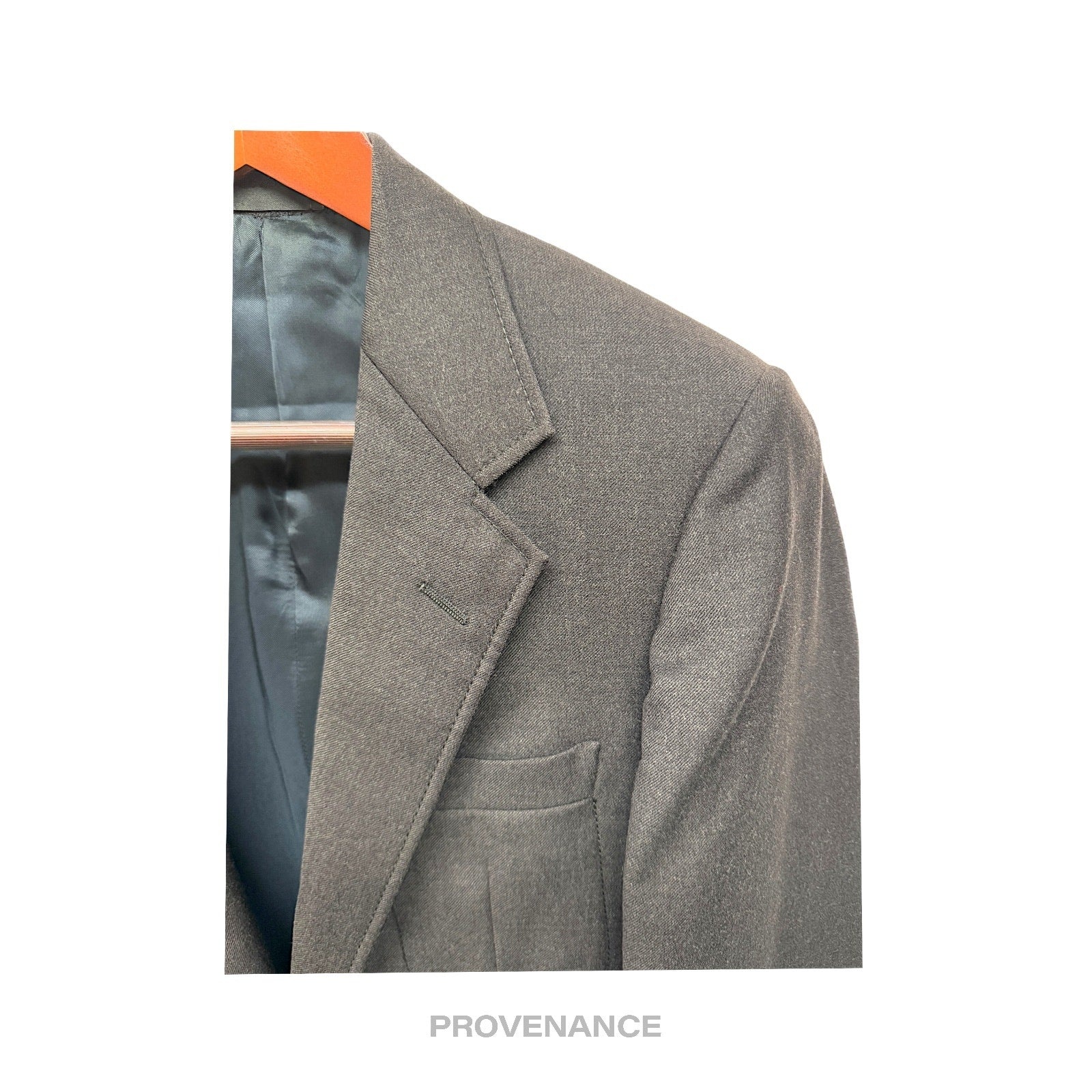 Lanvin Grosgrain Trim Blazer Jacket Coat - Grey 36 46 - 6