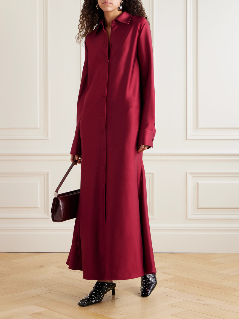 Jil Sander Satin Maxi Shirt Dress outlook