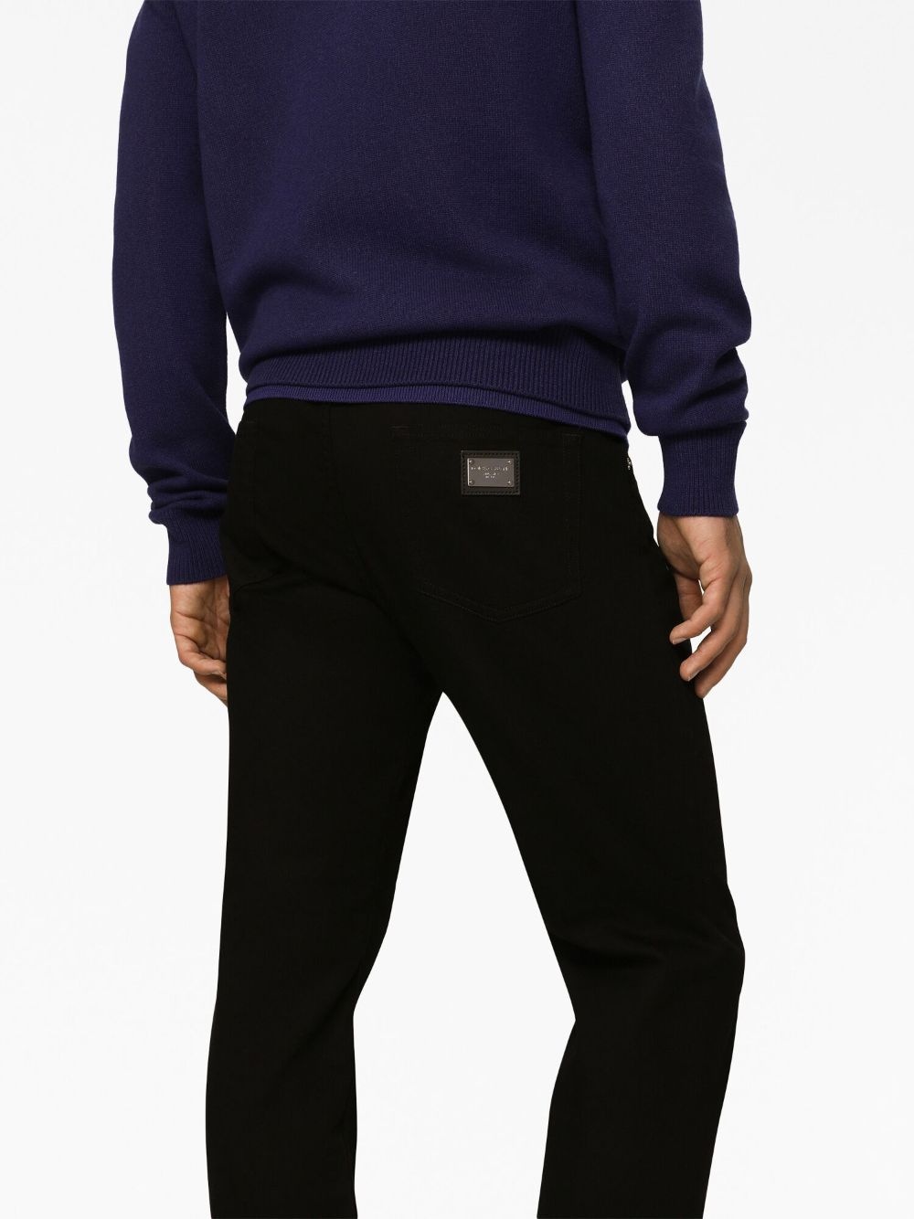 logo-plaque slim-fit jeans - 6