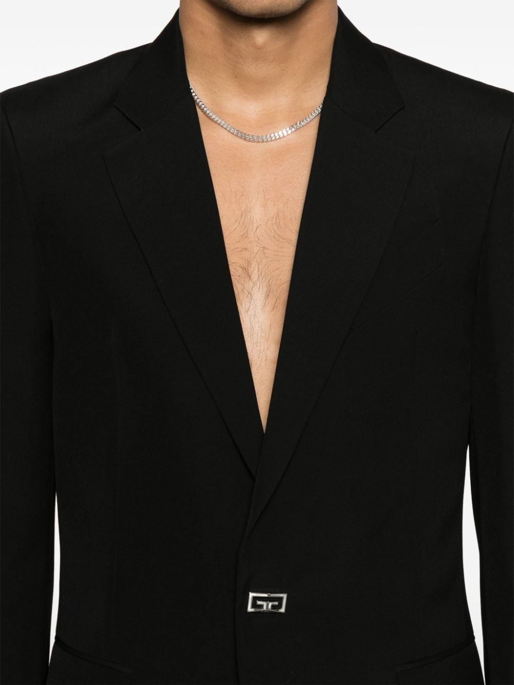 2G-clip wool blazer - 5
