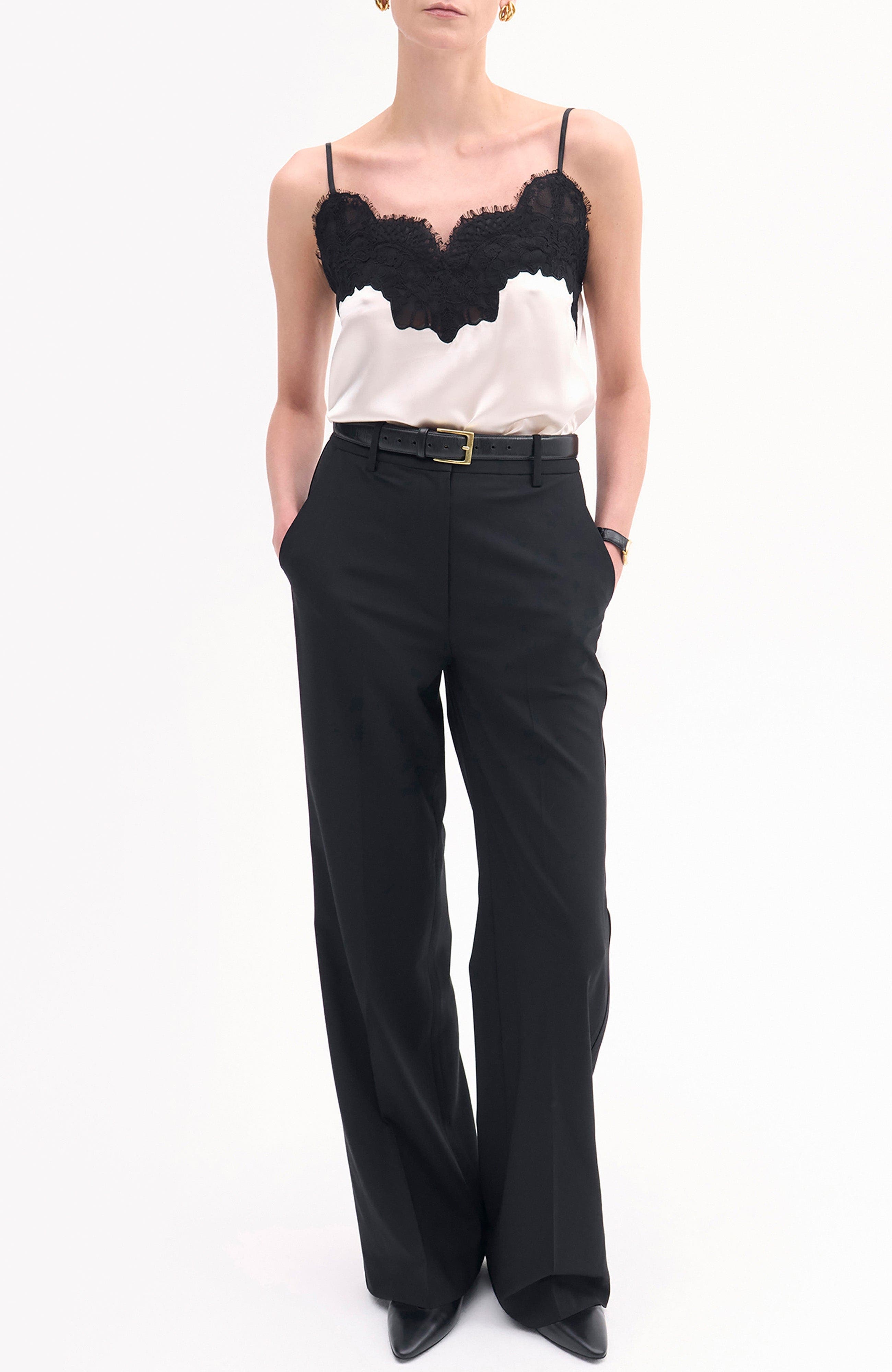 CO Lace Camisole in Silk Satin in Ivory at Nordstrom - 2