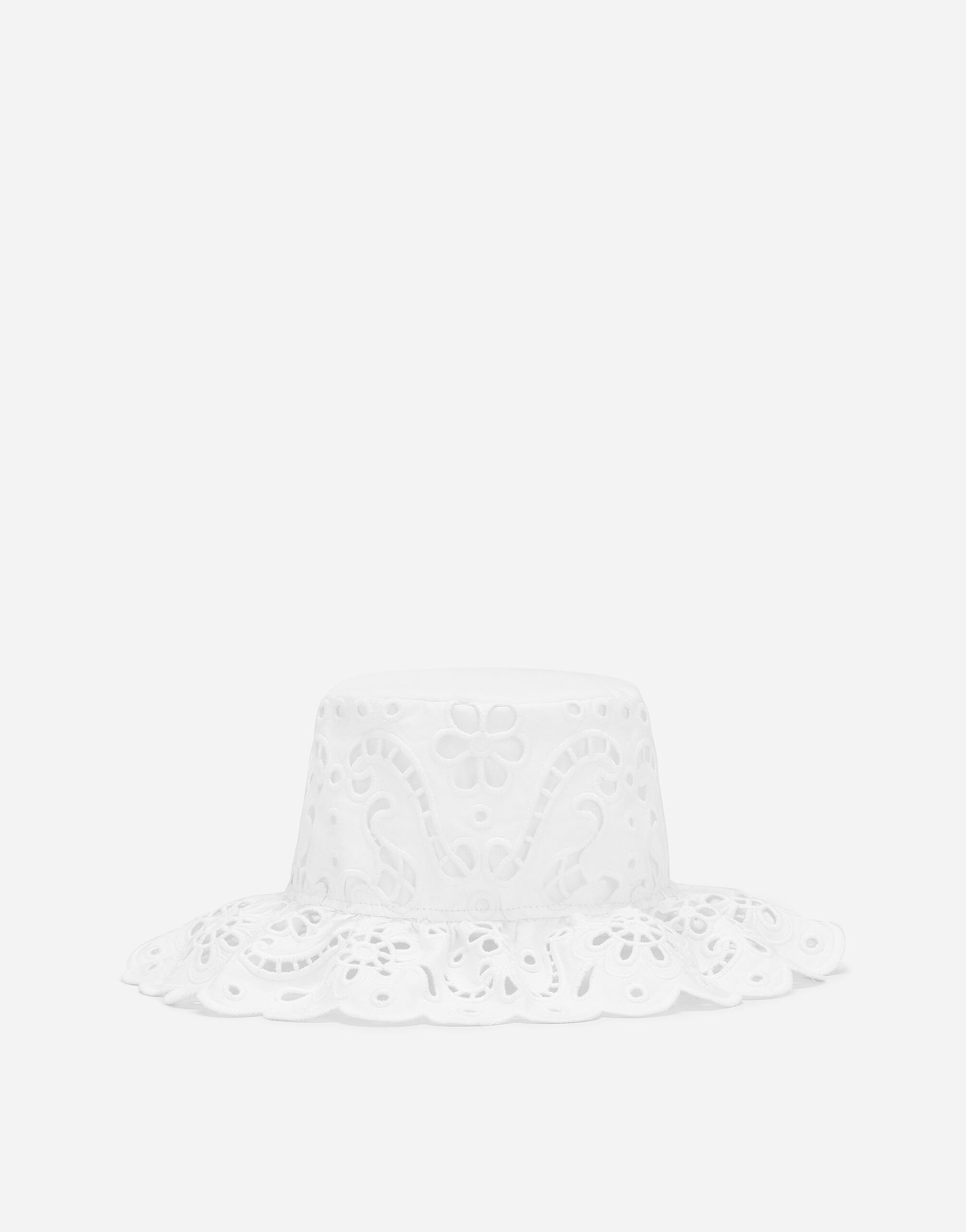 Cotton broderie anglaise hat - 1
