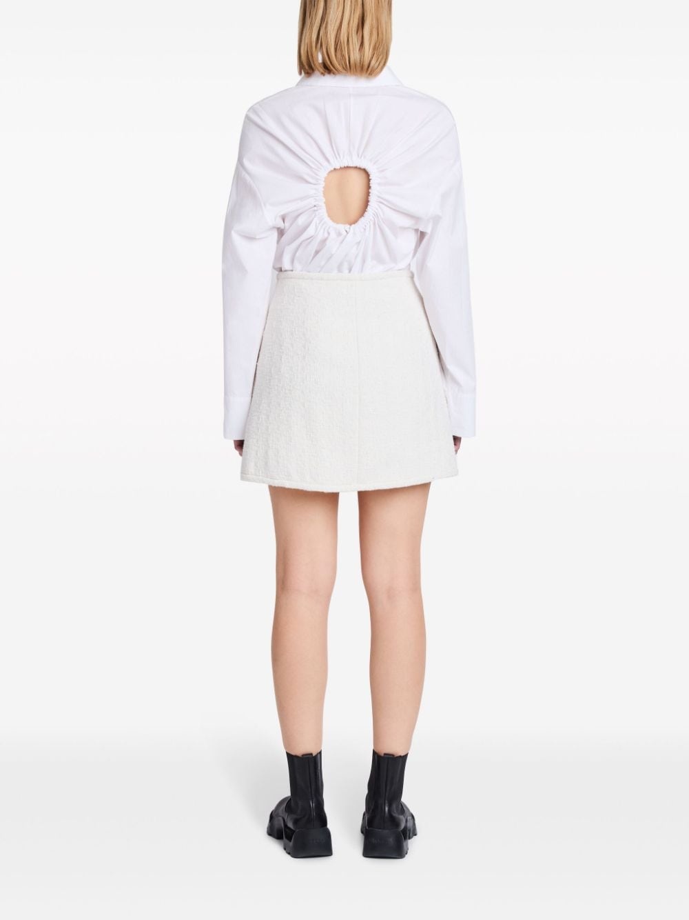 tweed wrap mini skirt - 6