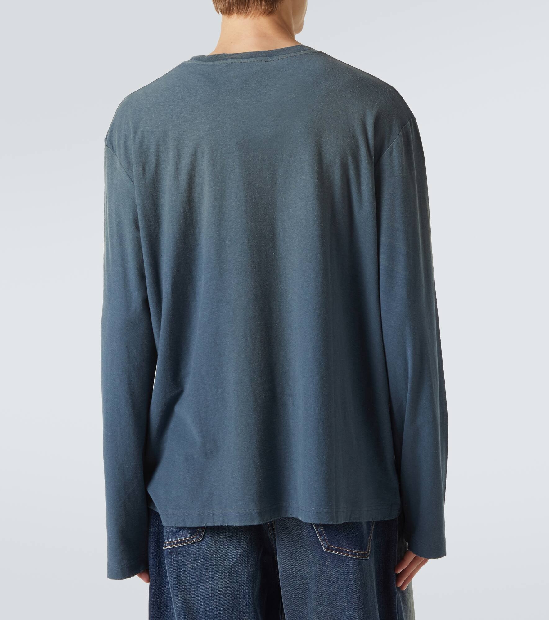Logo cotton and hemp T-shirt - 4