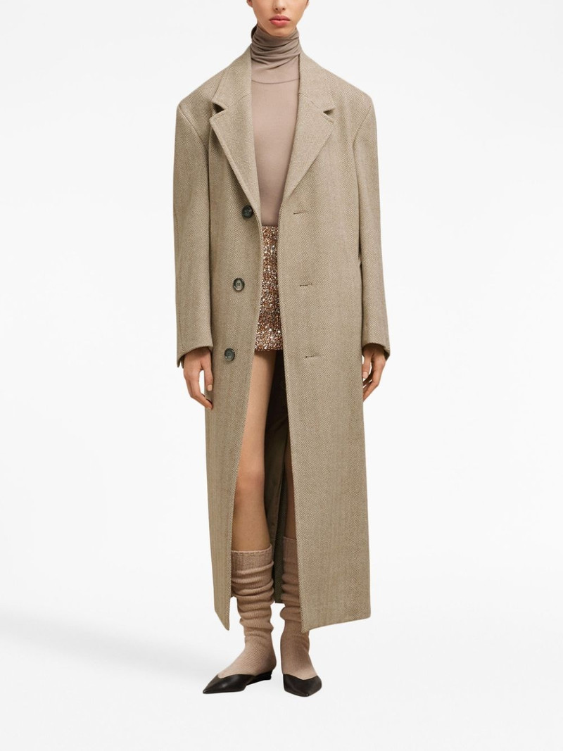 AMI Paris single-breasted long coat outlook
