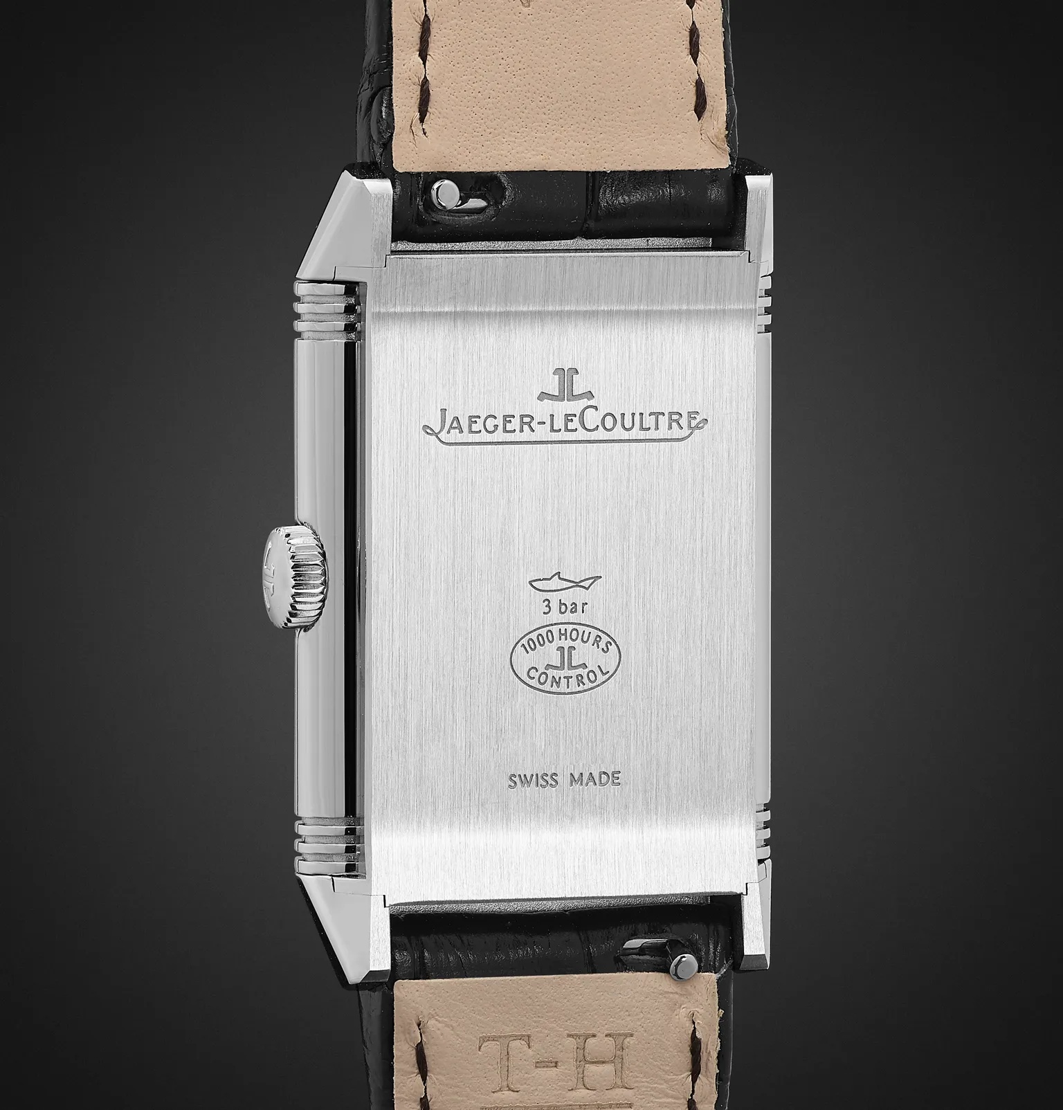 Reverso Classic Medium Thin Automatic 24.4mm Stainless Steel and Alligator Watch, Ref. No. 2548520 - 5