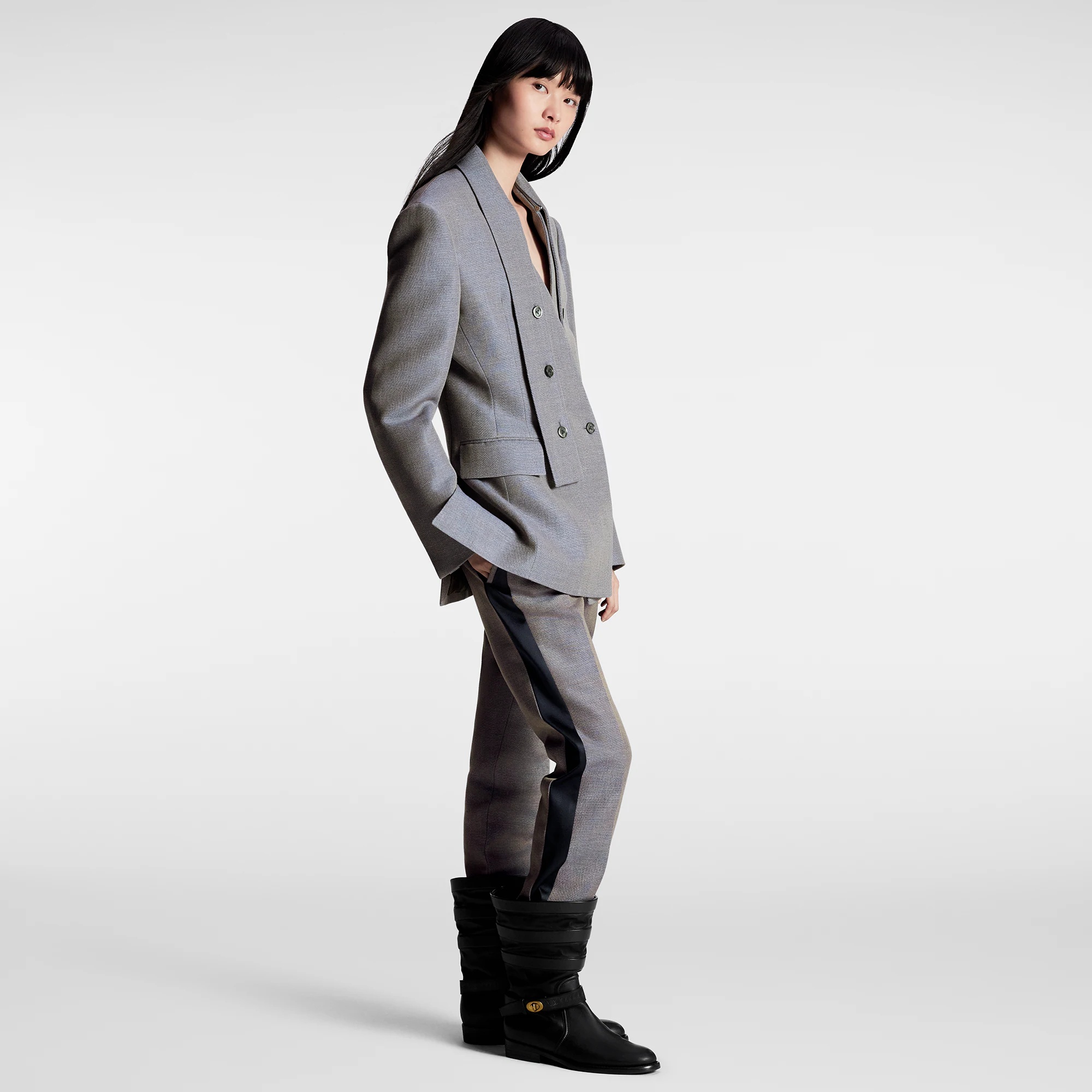 Side Accent Tailored Pants - 4
