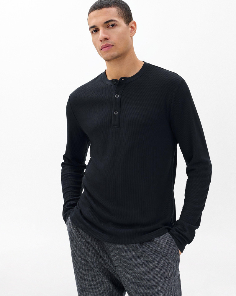 Tech Waffle Henley 1