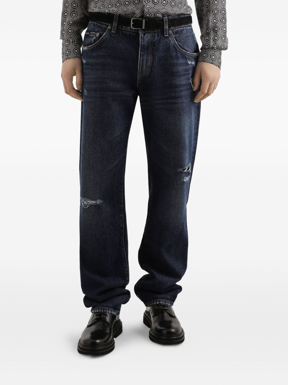 distressed ripped jeans - 4