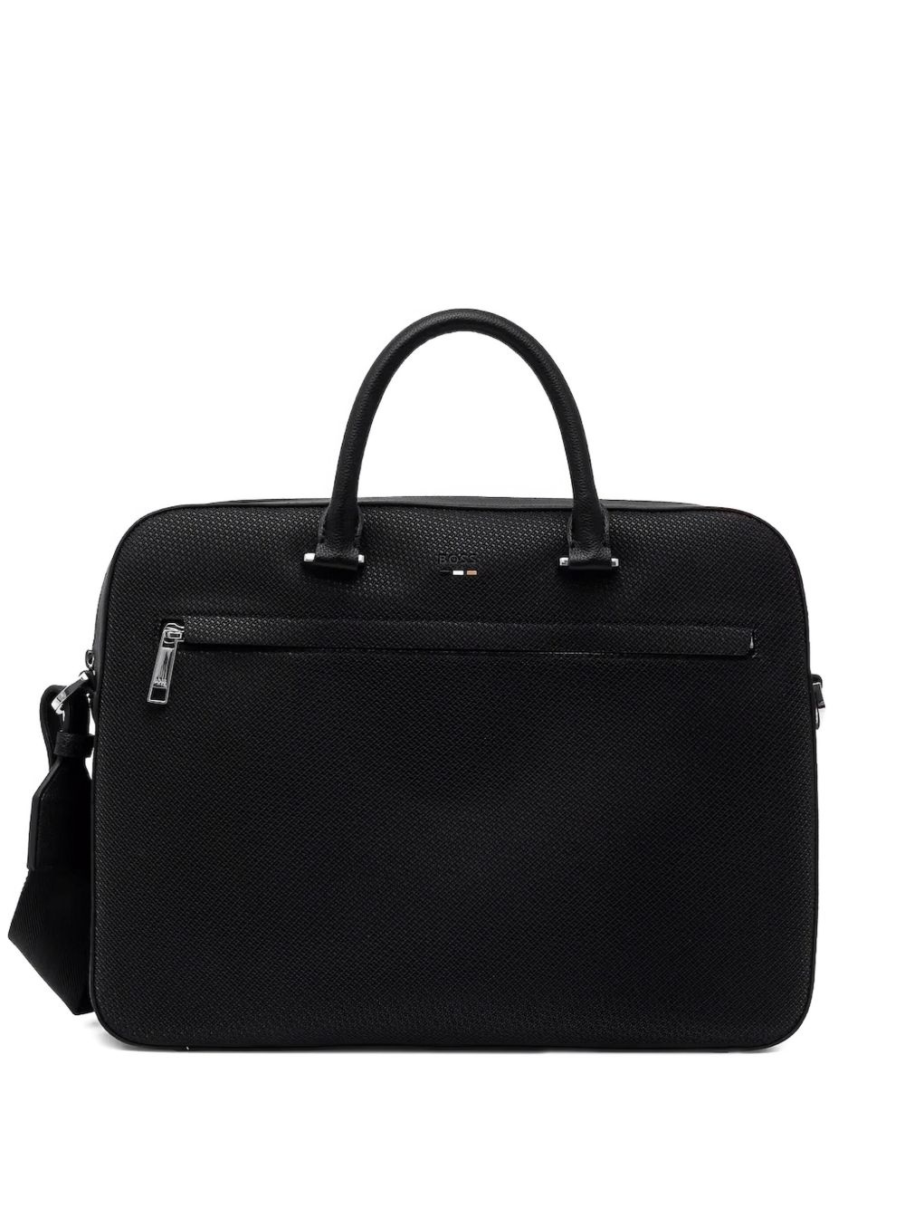 textured briefcase - 1