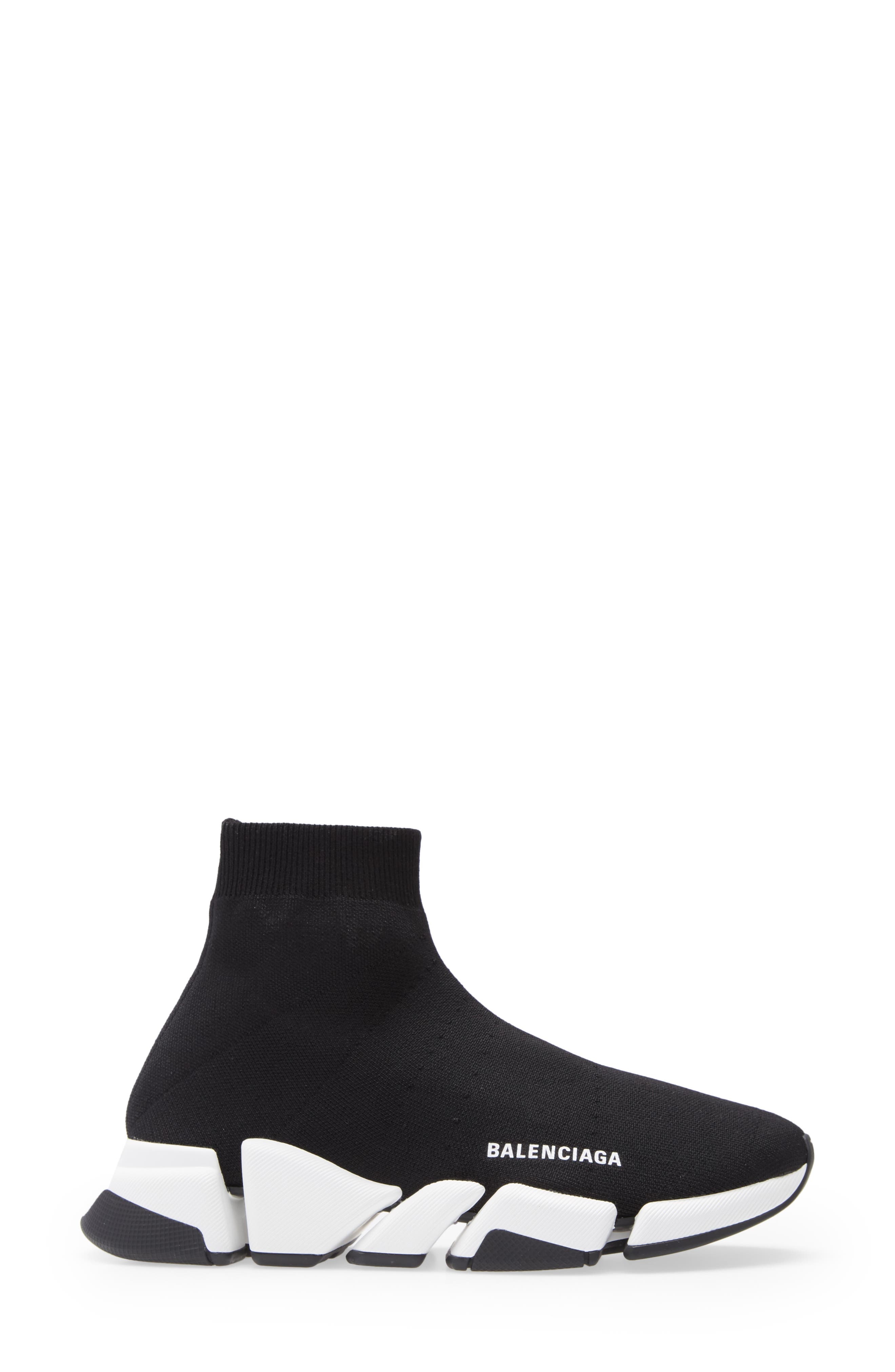 Balenciaga Speed 2.0 Sock Sneaker in 1015 Black/white/black at Nordstrom - 3