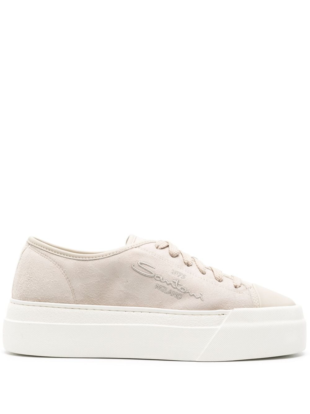 suede flatform sneakers - 1