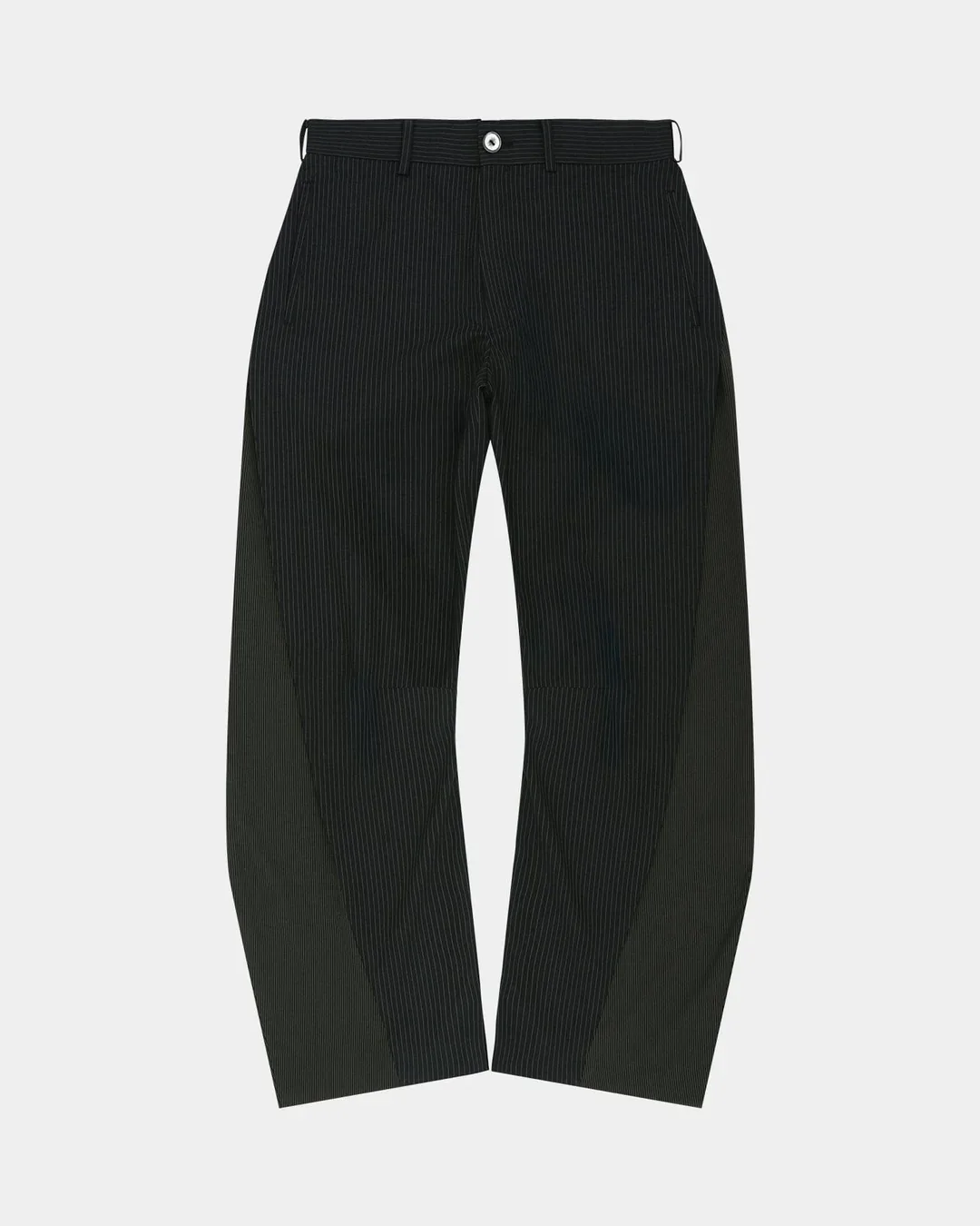 Twisted Seam Stripe Wide-Leg Trousers - 1