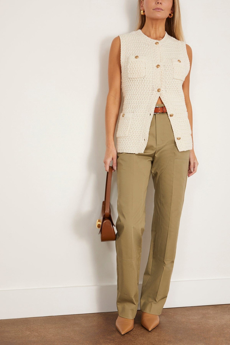 BITE Studios Worker Organic Cotton Trouser in Lime outlook
