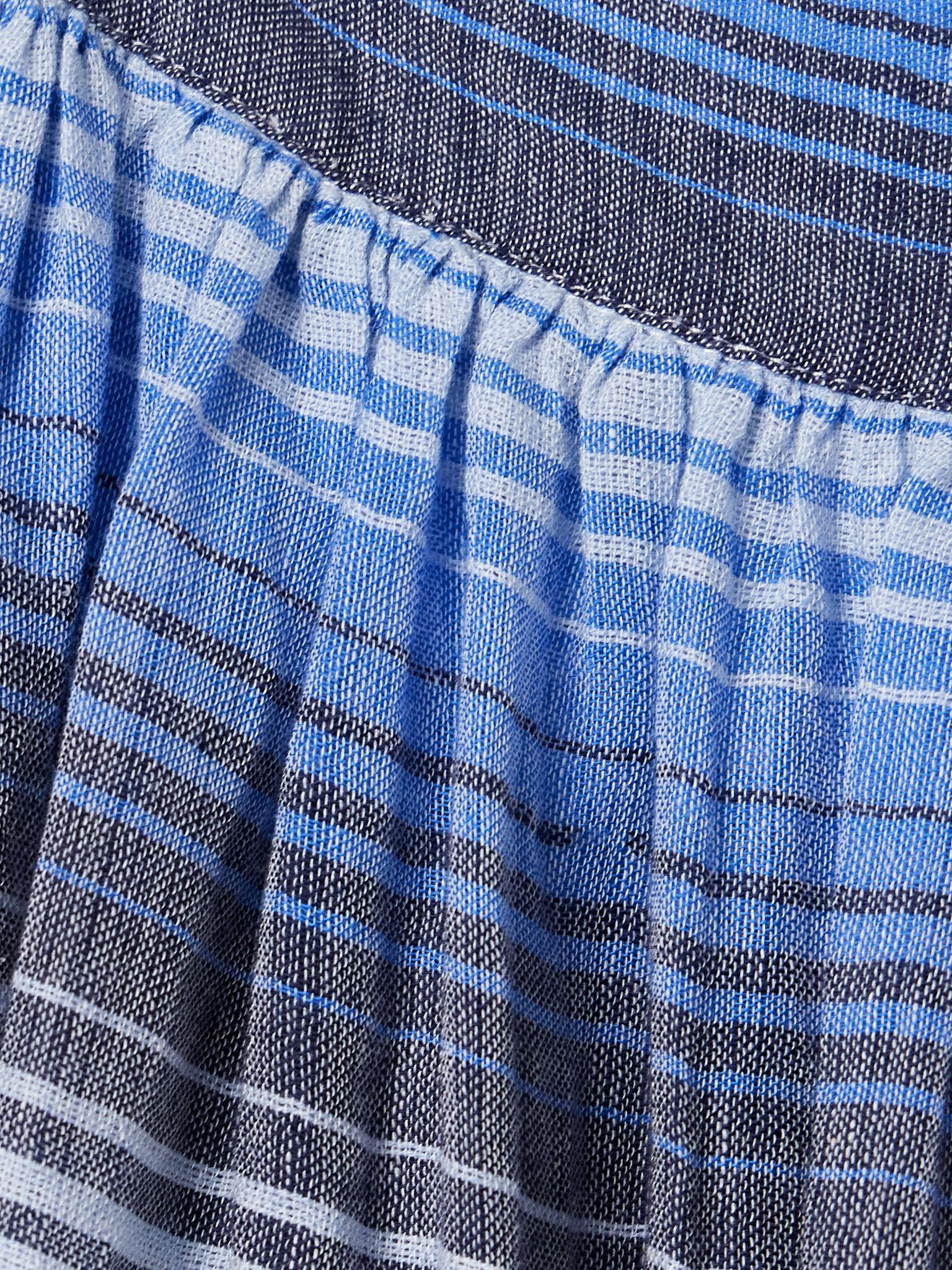 Eda striped cotton-gauze midi dress Bright blue - 4