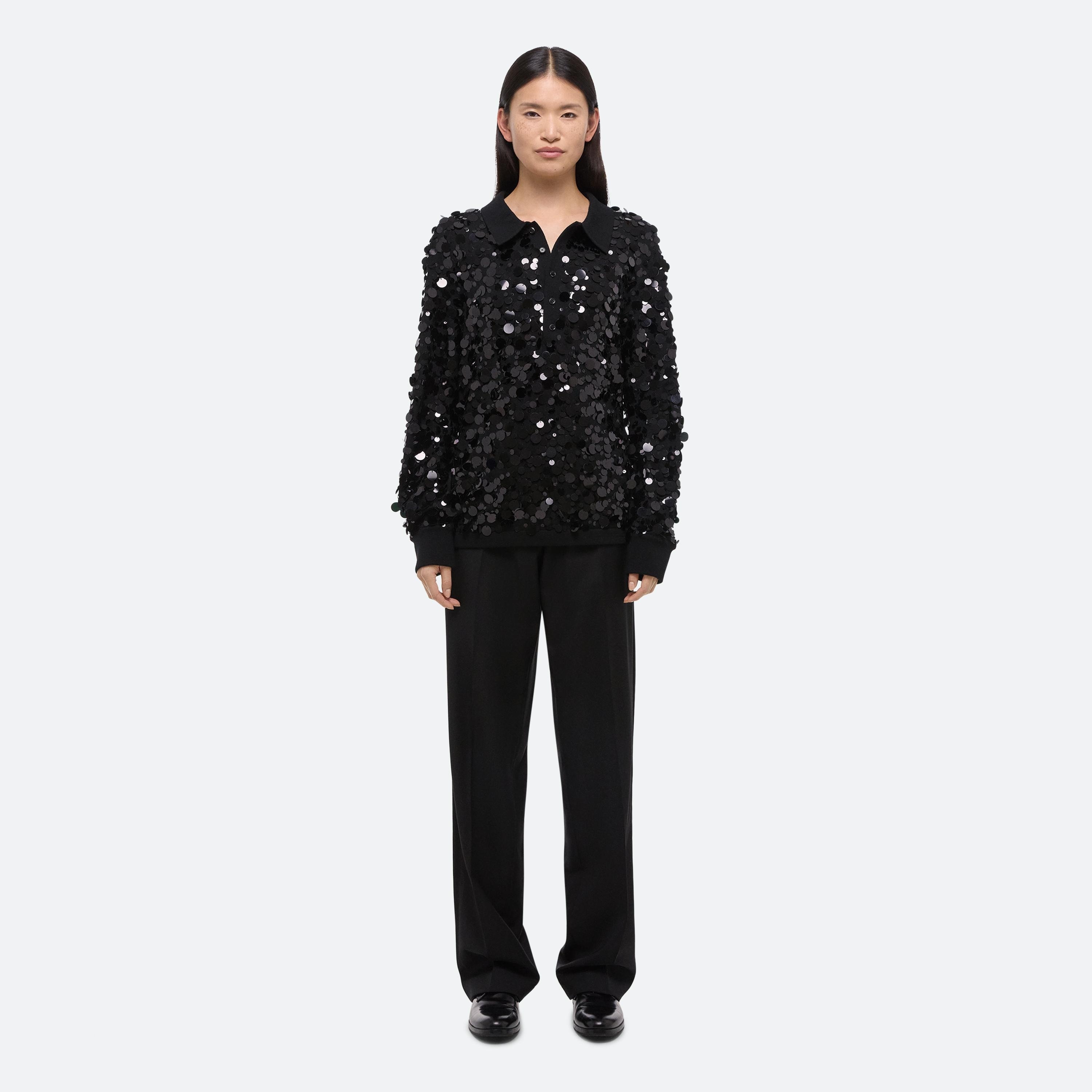 PAILLETTE POLO SWEATER - 3