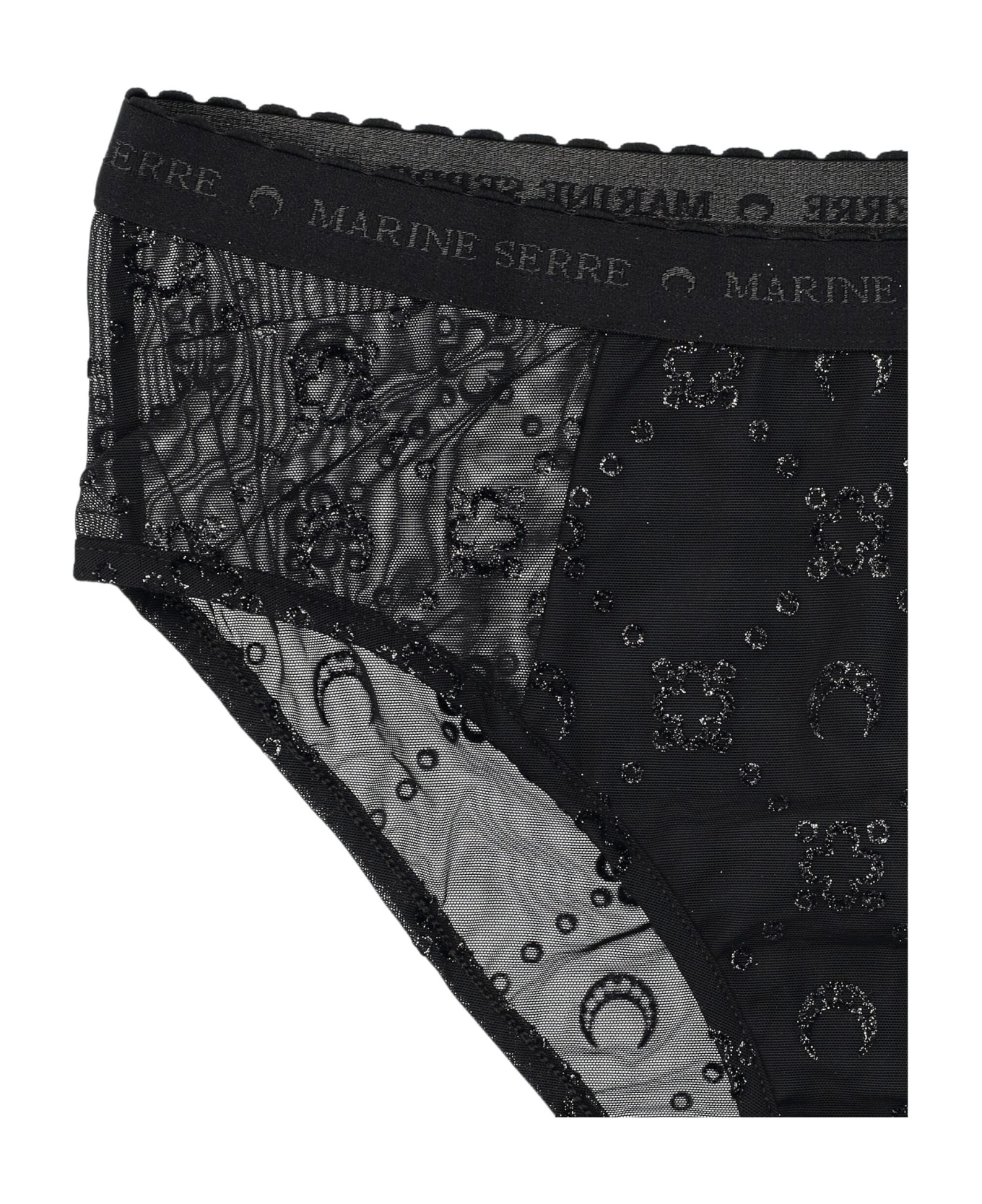High Elastic Brief Mesh Flock Glitter - 3