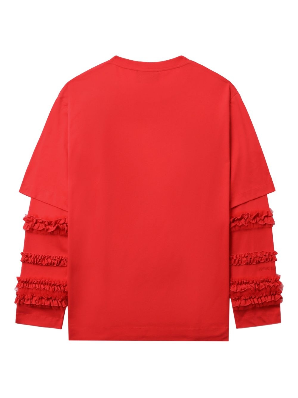 ruffle-detailing T-shirt - 6