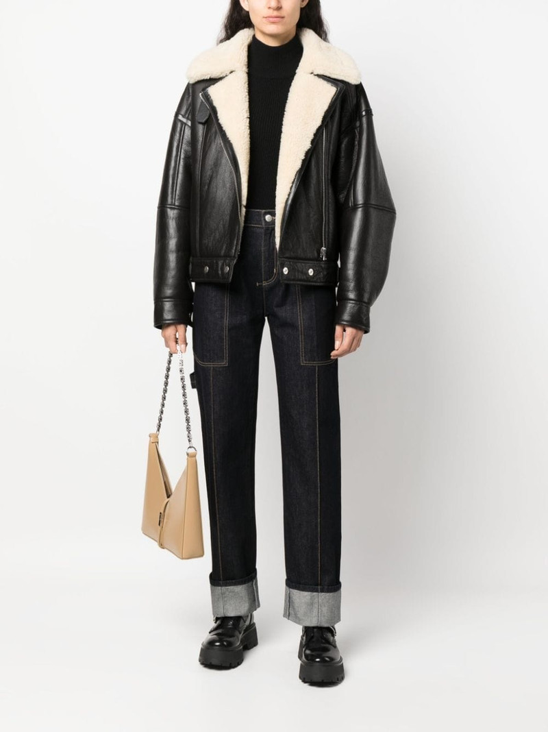 Alexander McQueen turn-up straight-leg jeans outlook