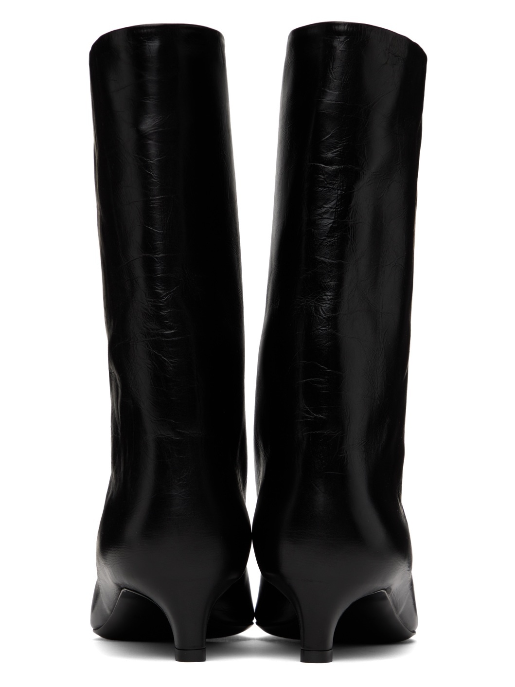 Black Calf Leather Boots - 2