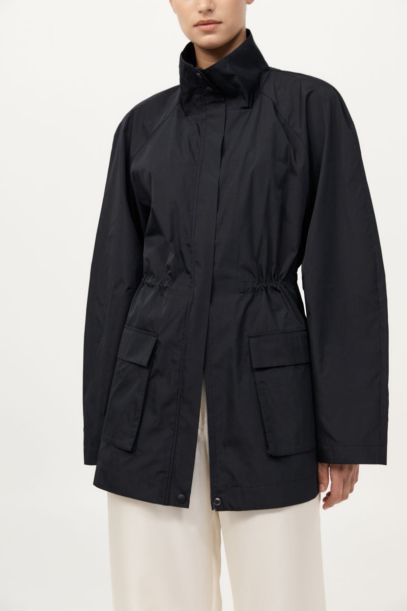 Paper Taffeta Parka - Black - 4