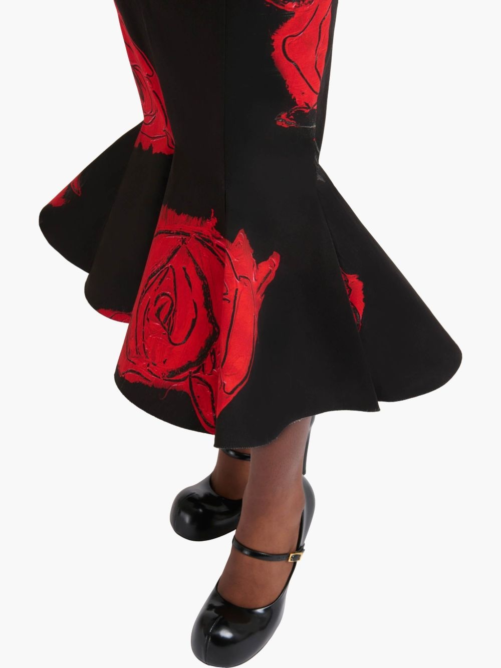 rose-printed mermaid dress - 6