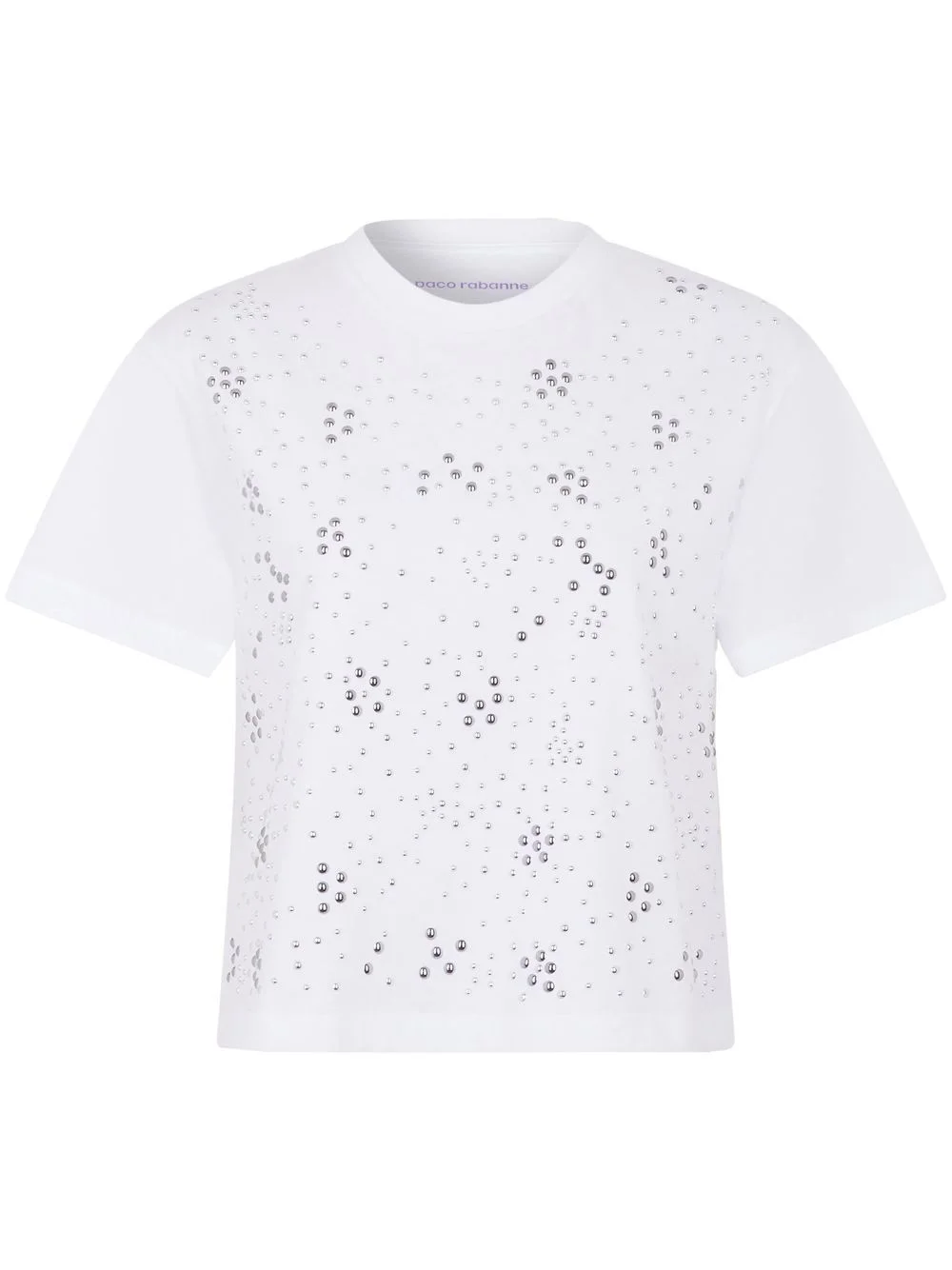 studded crew-neck T-shirt - 1