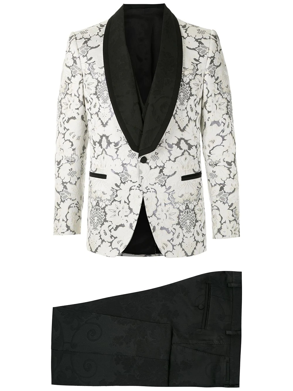 DNA three-piece jacquard tuxedo suit - 1