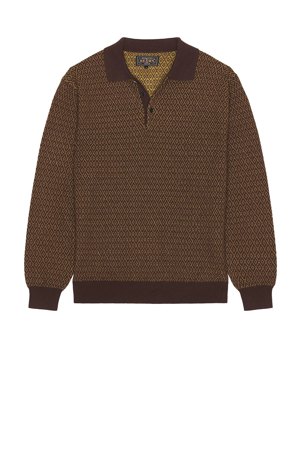 Knit Polo Diamond Pattern - 1