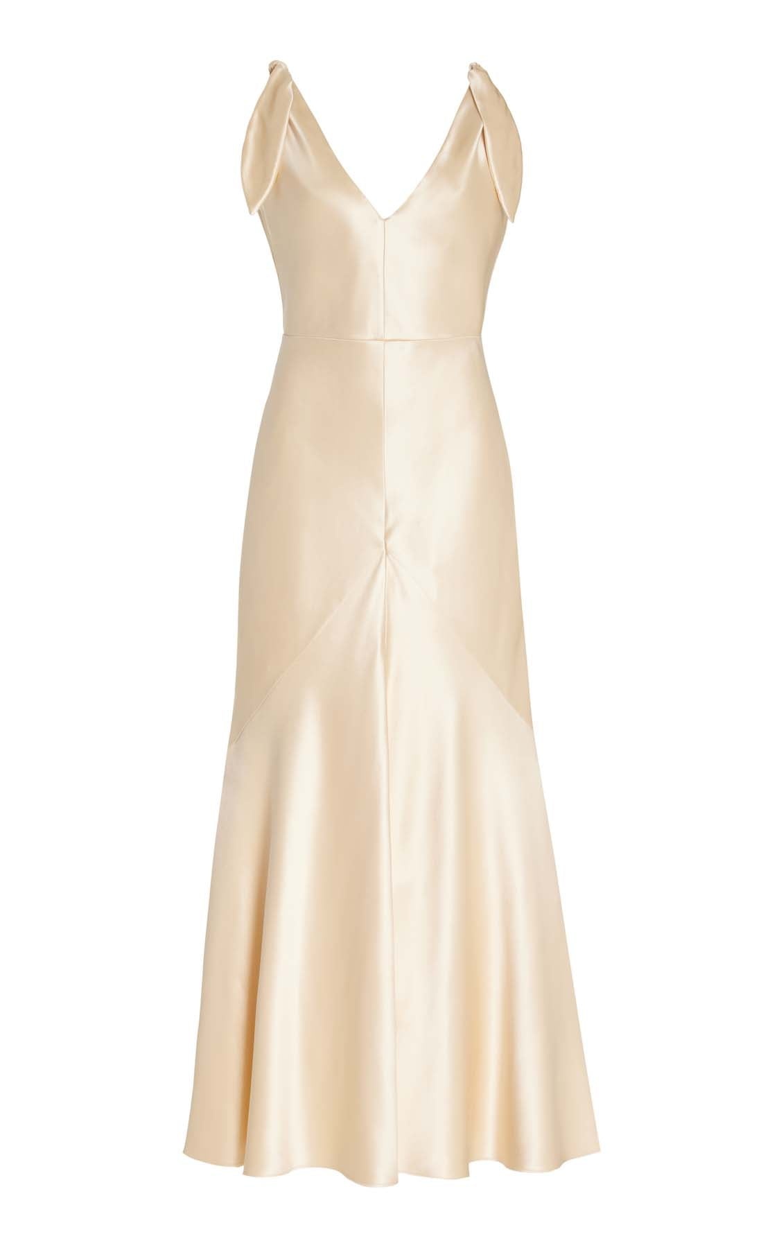 Havilland Dress in Champagne Silk - 1