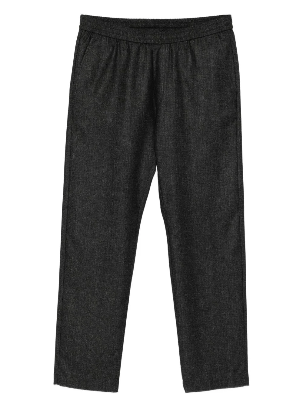elastic-waistband cotton trousers - 1