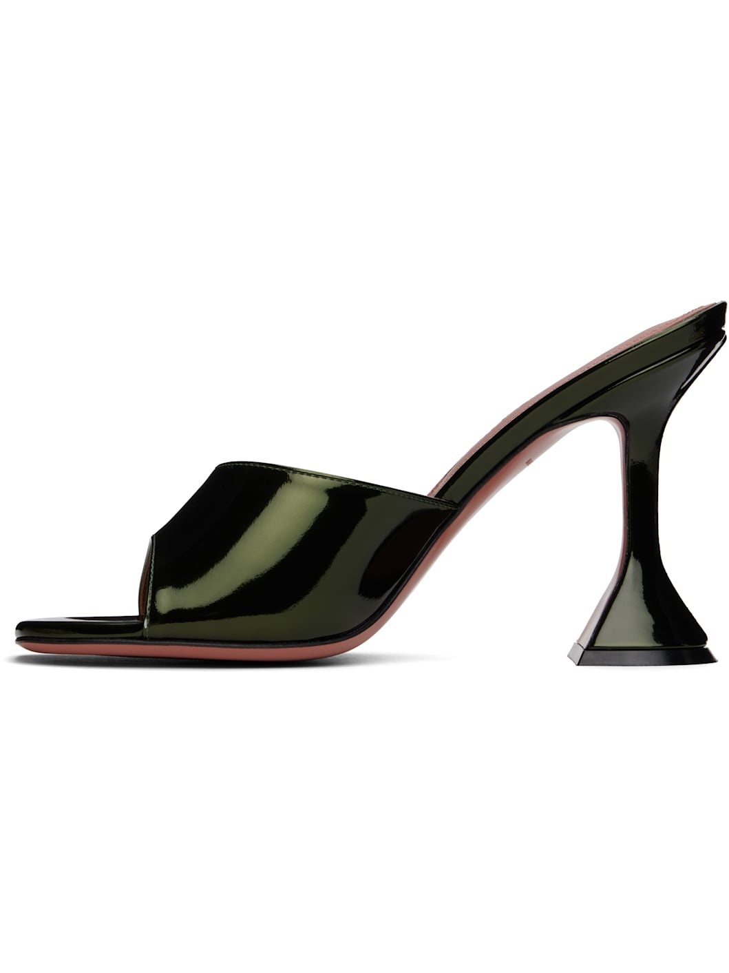 Green Lupita Slipper Heeled Sandals - 3