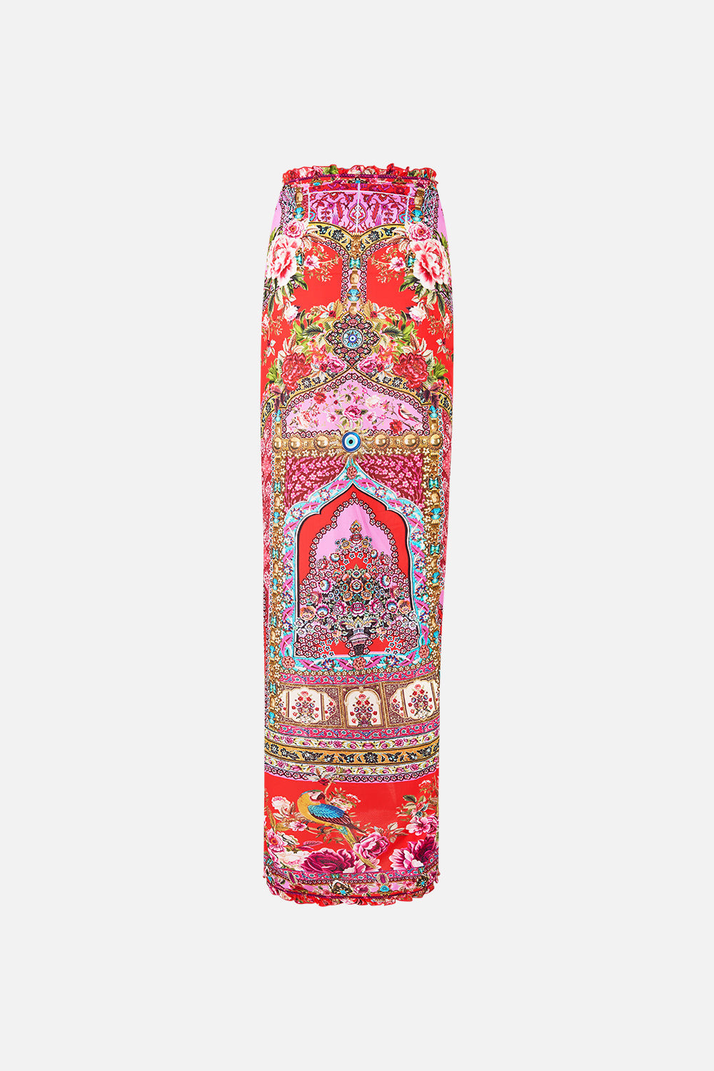 MULTI WEAR LONG SARONG WITH FRILL EDGE - 8