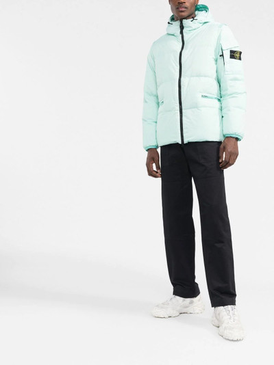 Stone Island real down hooded jacket outlook