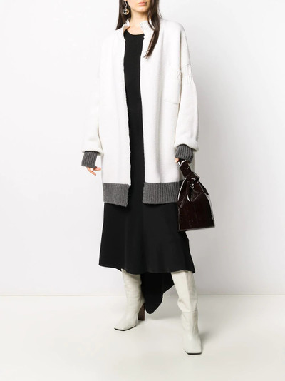 Marni two-tone high neck cardigan outlook