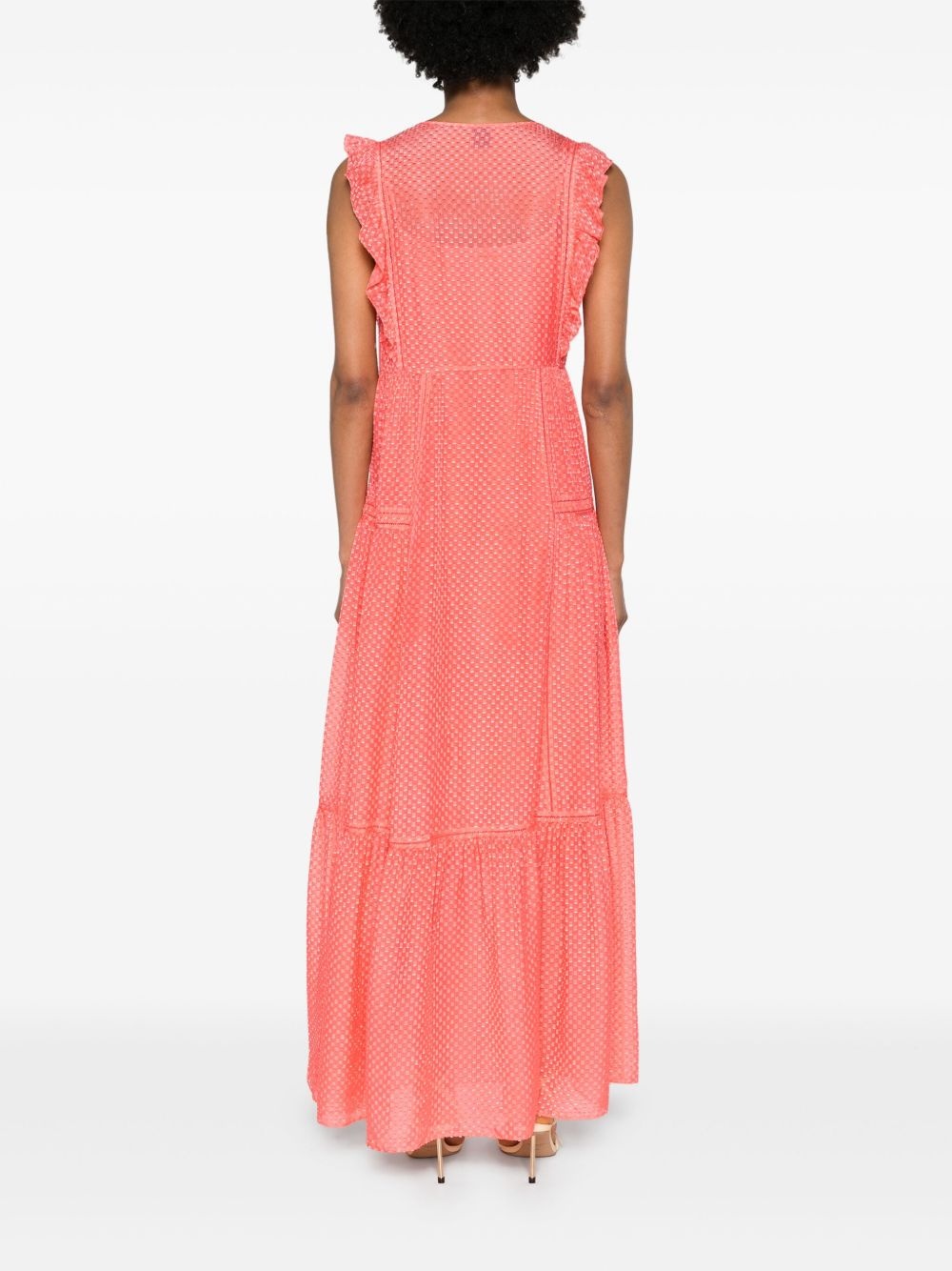 tiered textured midi dress - 4