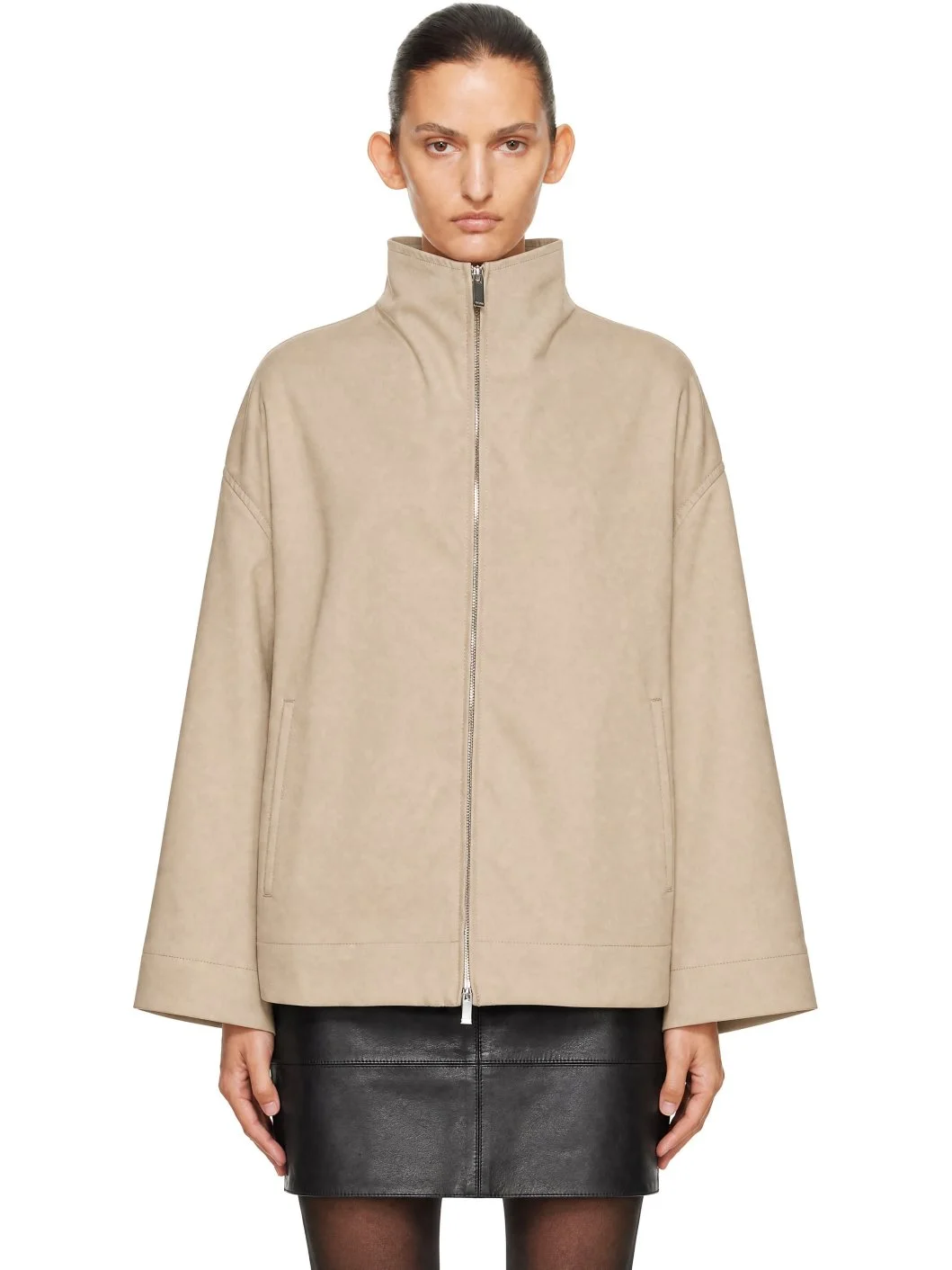 Beige Zipped Country Jacket - 1