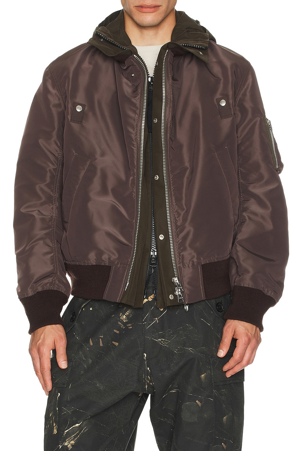 Nylon Twill X Grosgrain Blouson - 3