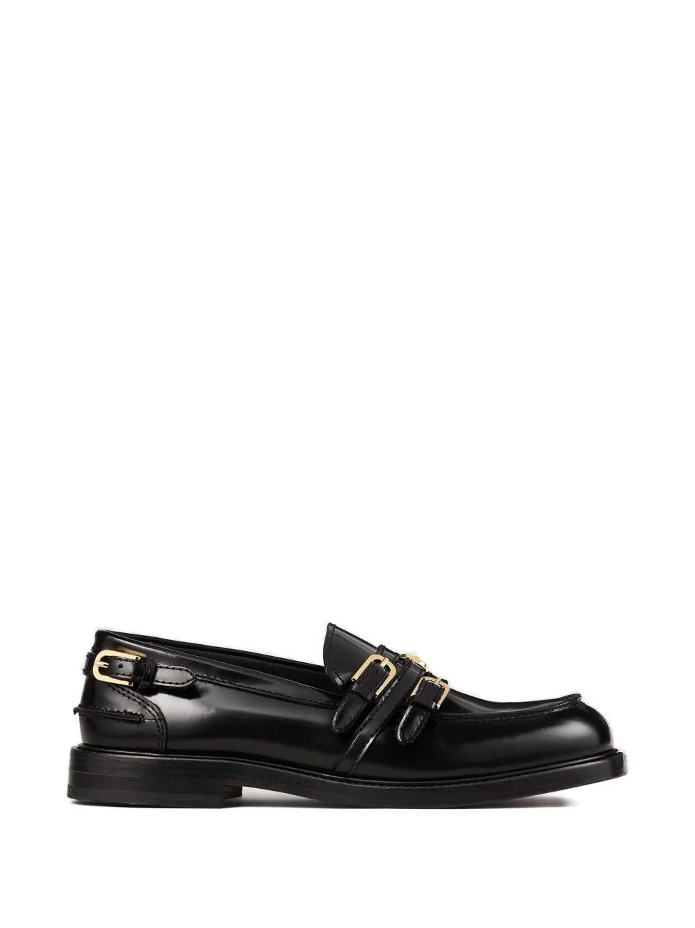 buckle strap loafers - 1