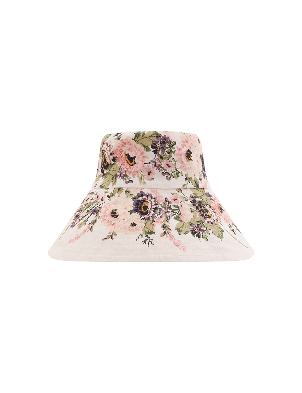 PRINTED LONG BRIM BUCKET HAT - 3